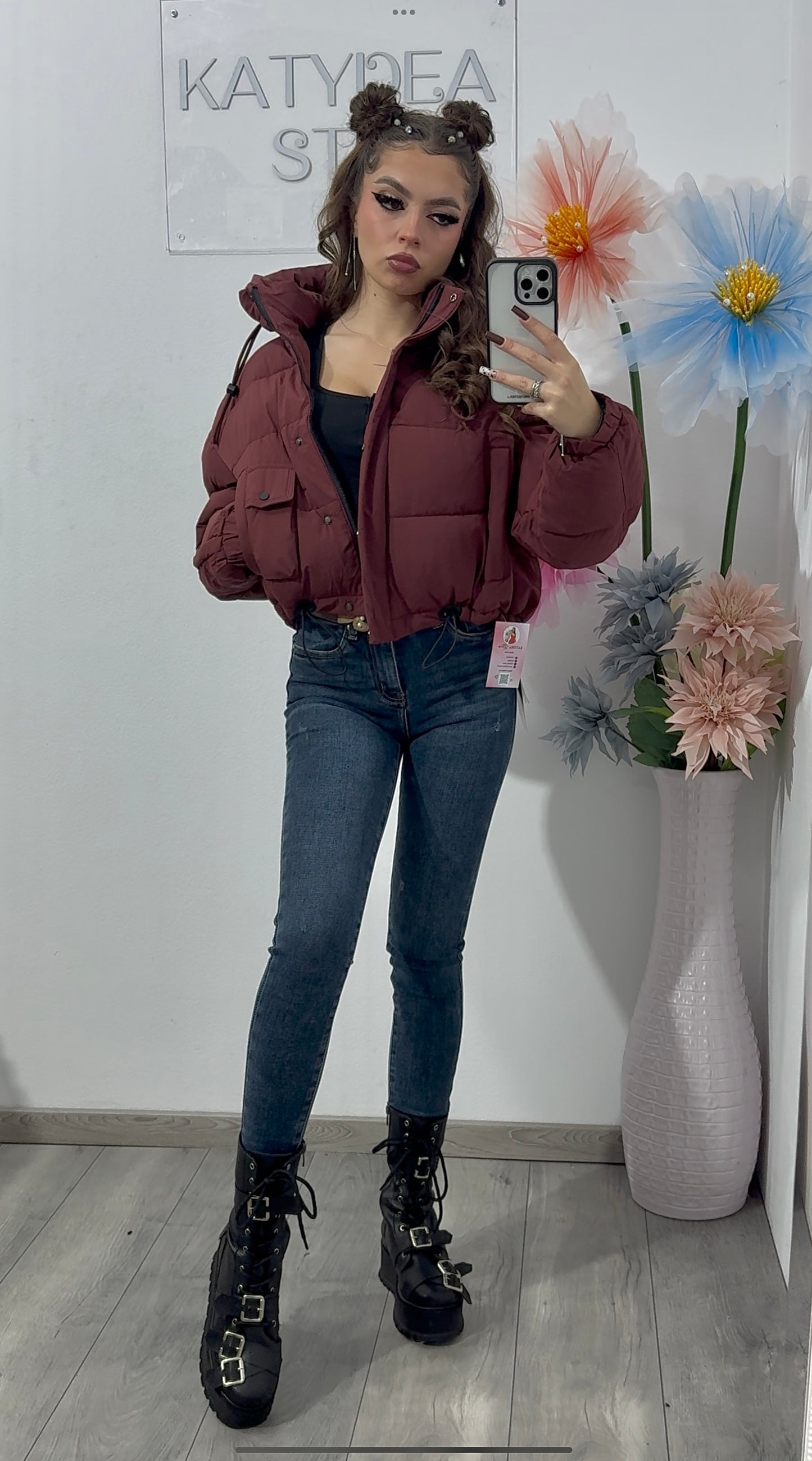 Geacă tip puffer bordo KEKE