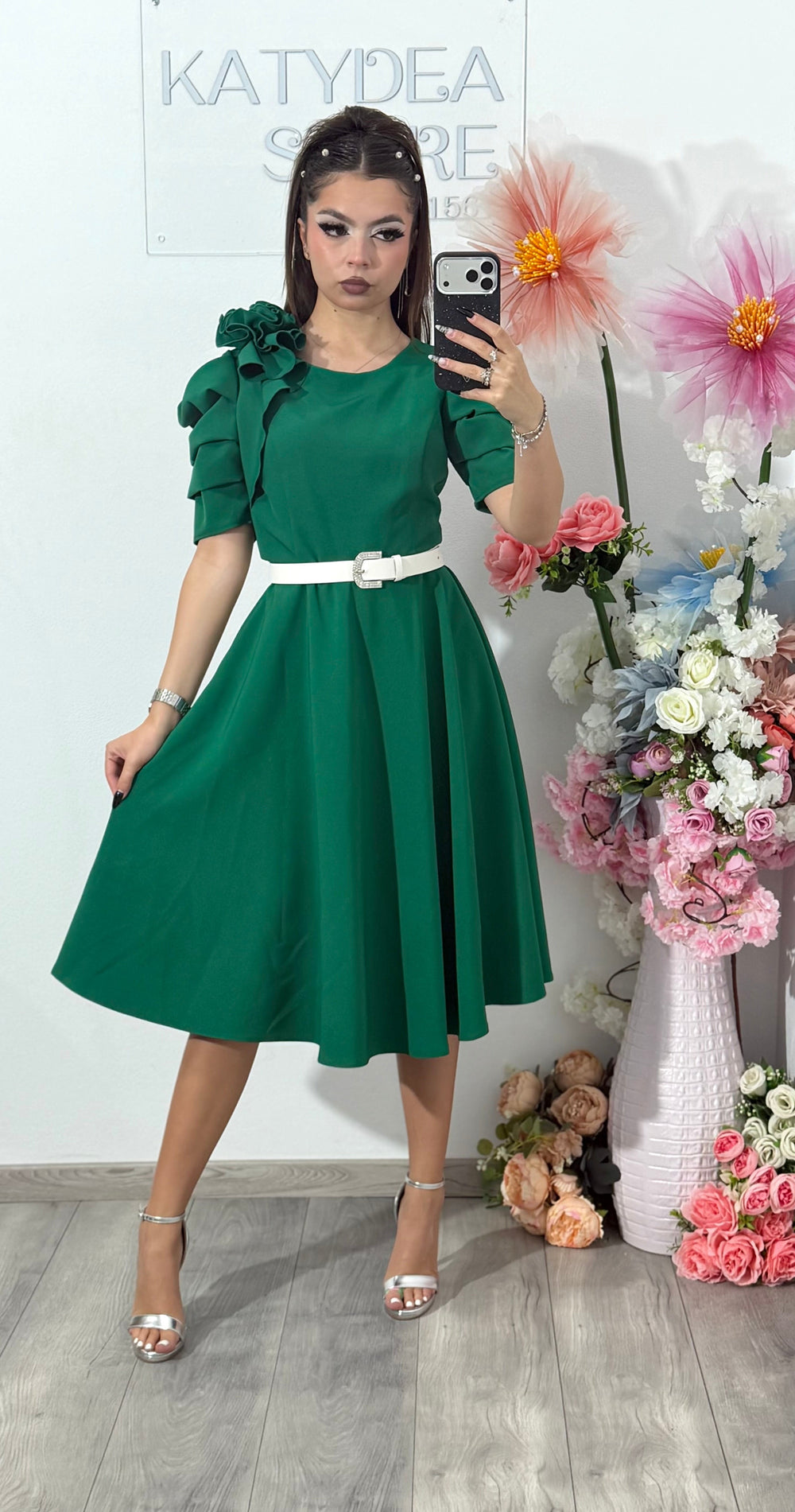 Rochie verde Casandra