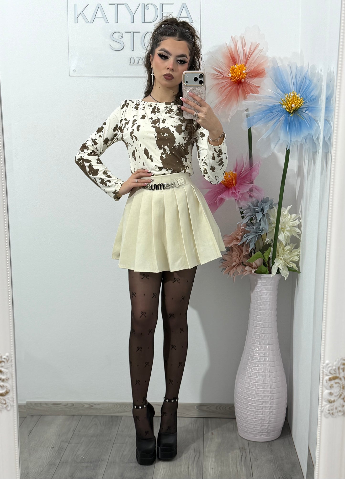 Bluză animal print cu cristale ANA