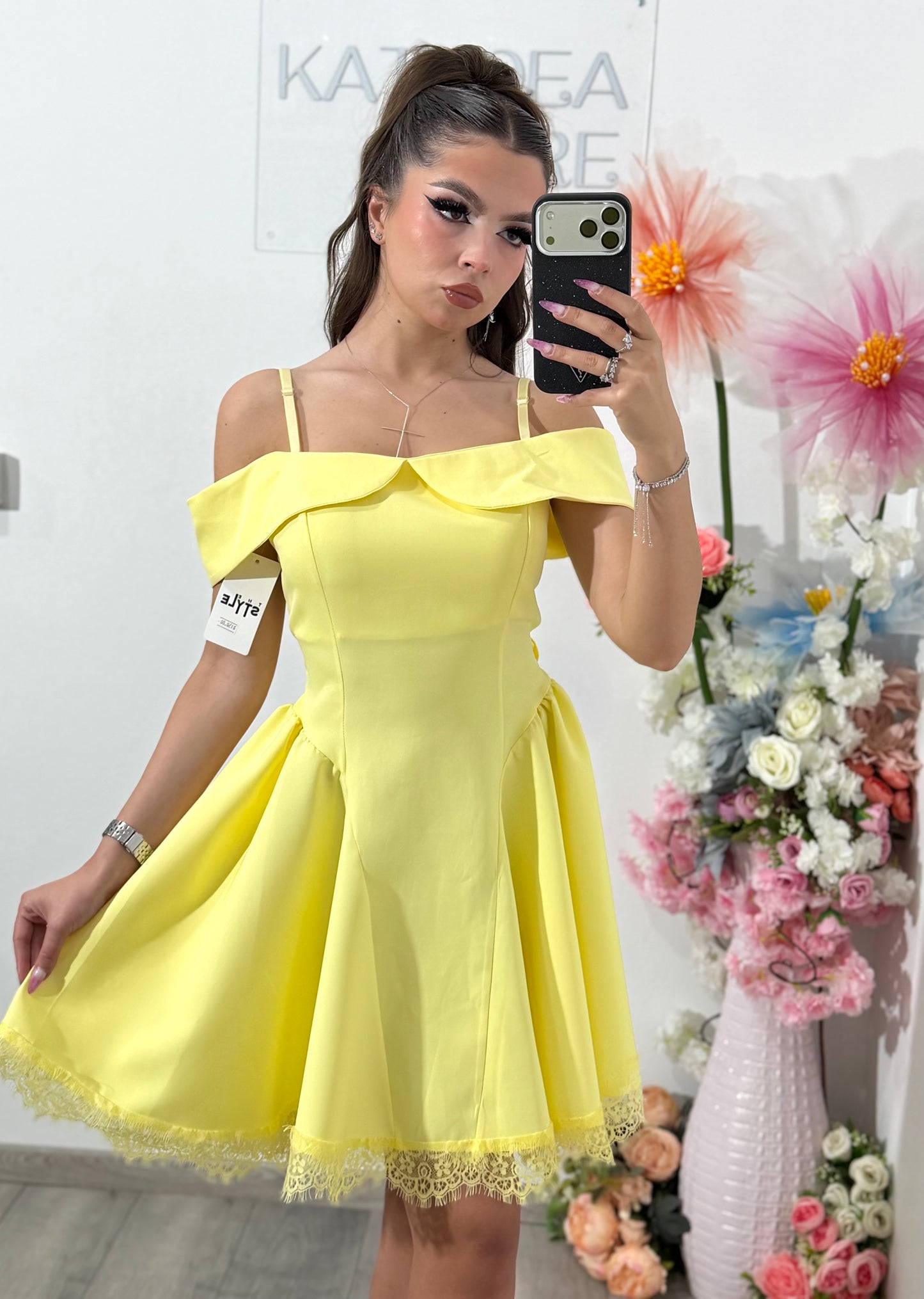Rochie galbena Clary