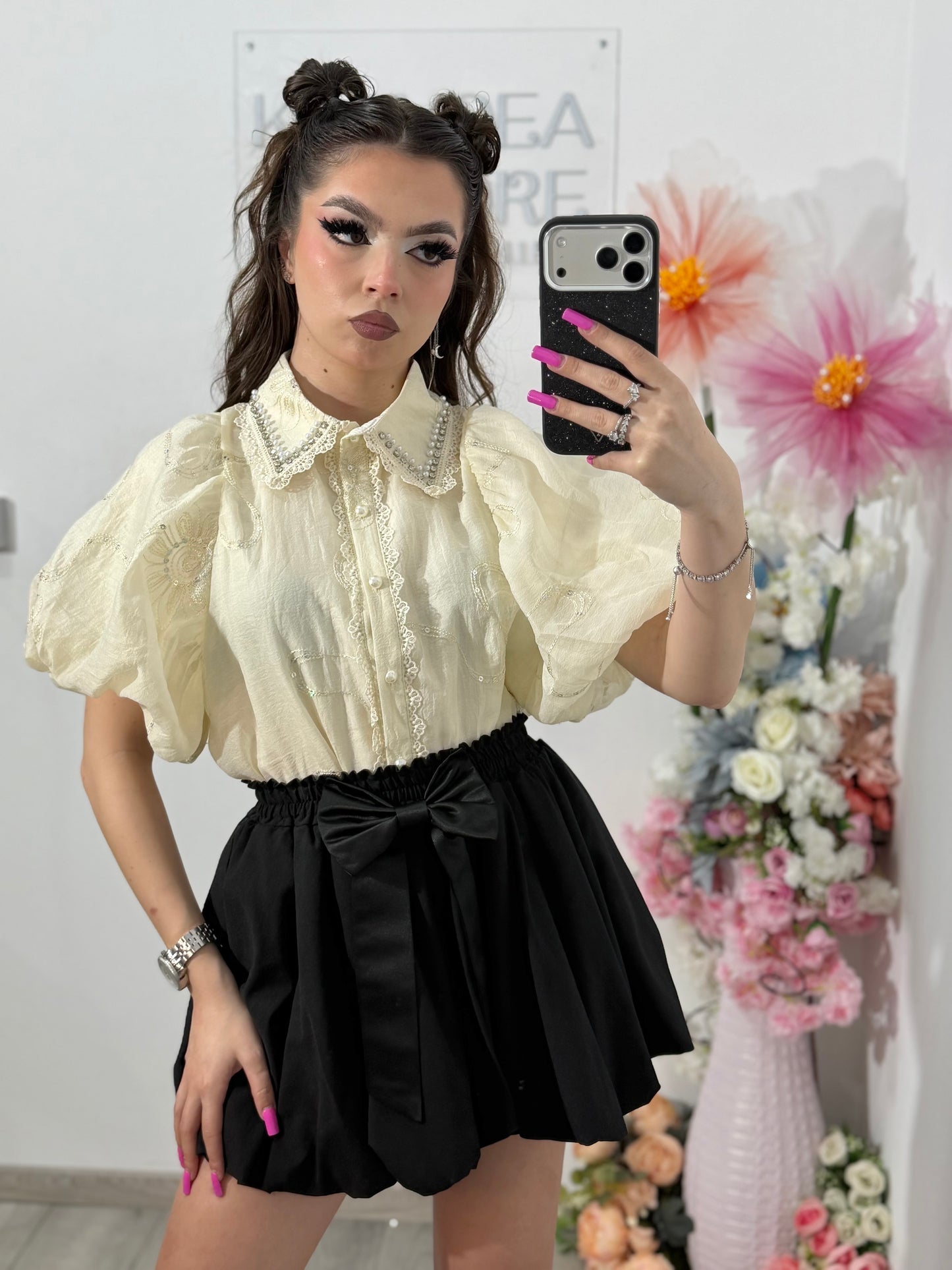 Cămașă elegantă RAMONA bej