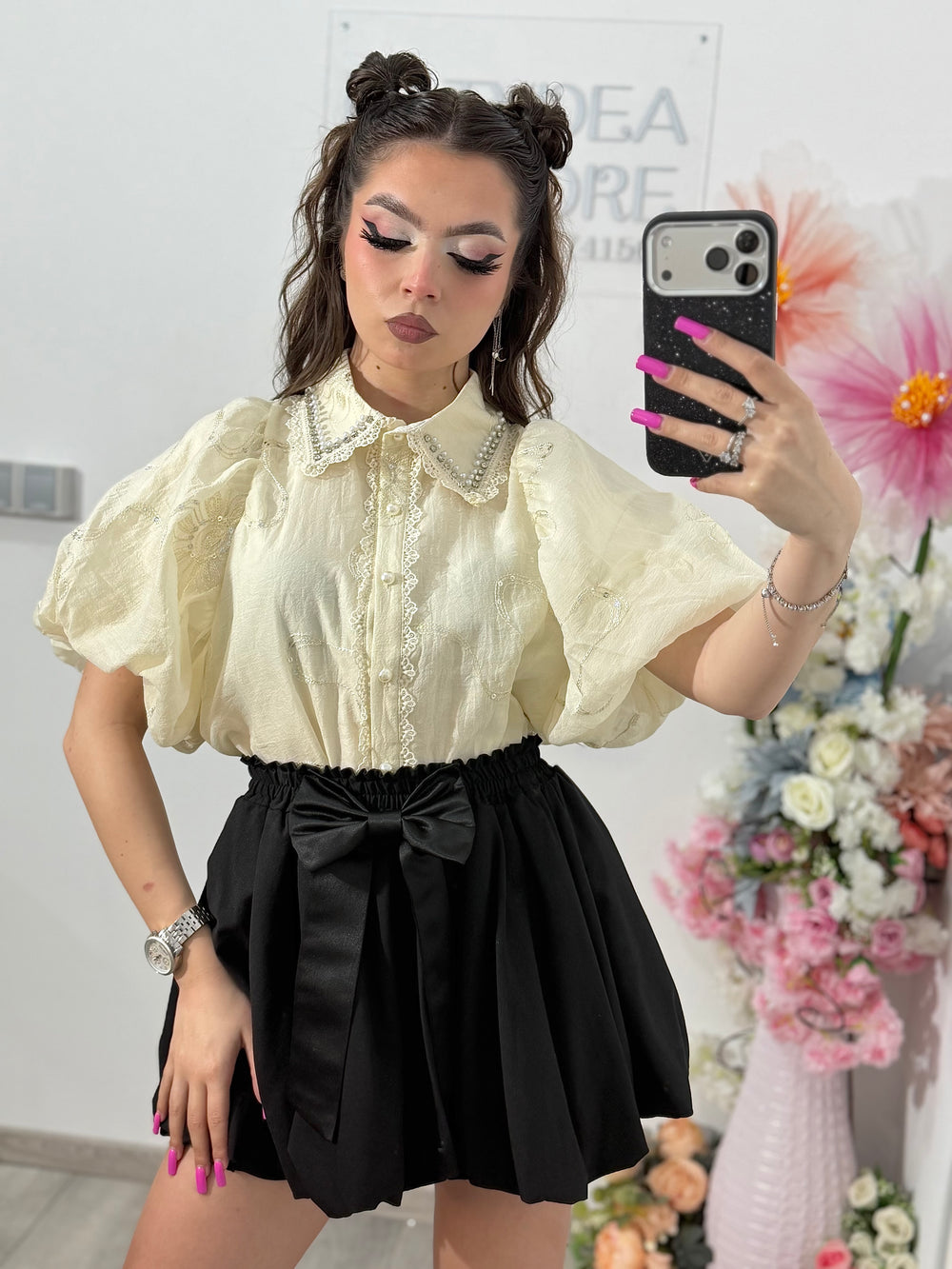 Cămașă elegantă RAMONA bej