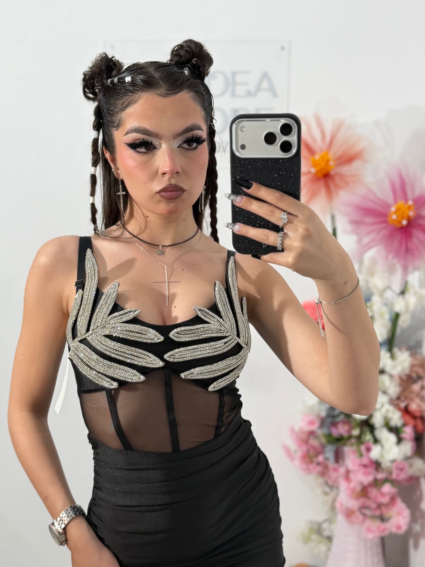 Rochie scurtă neagră BEAUTY