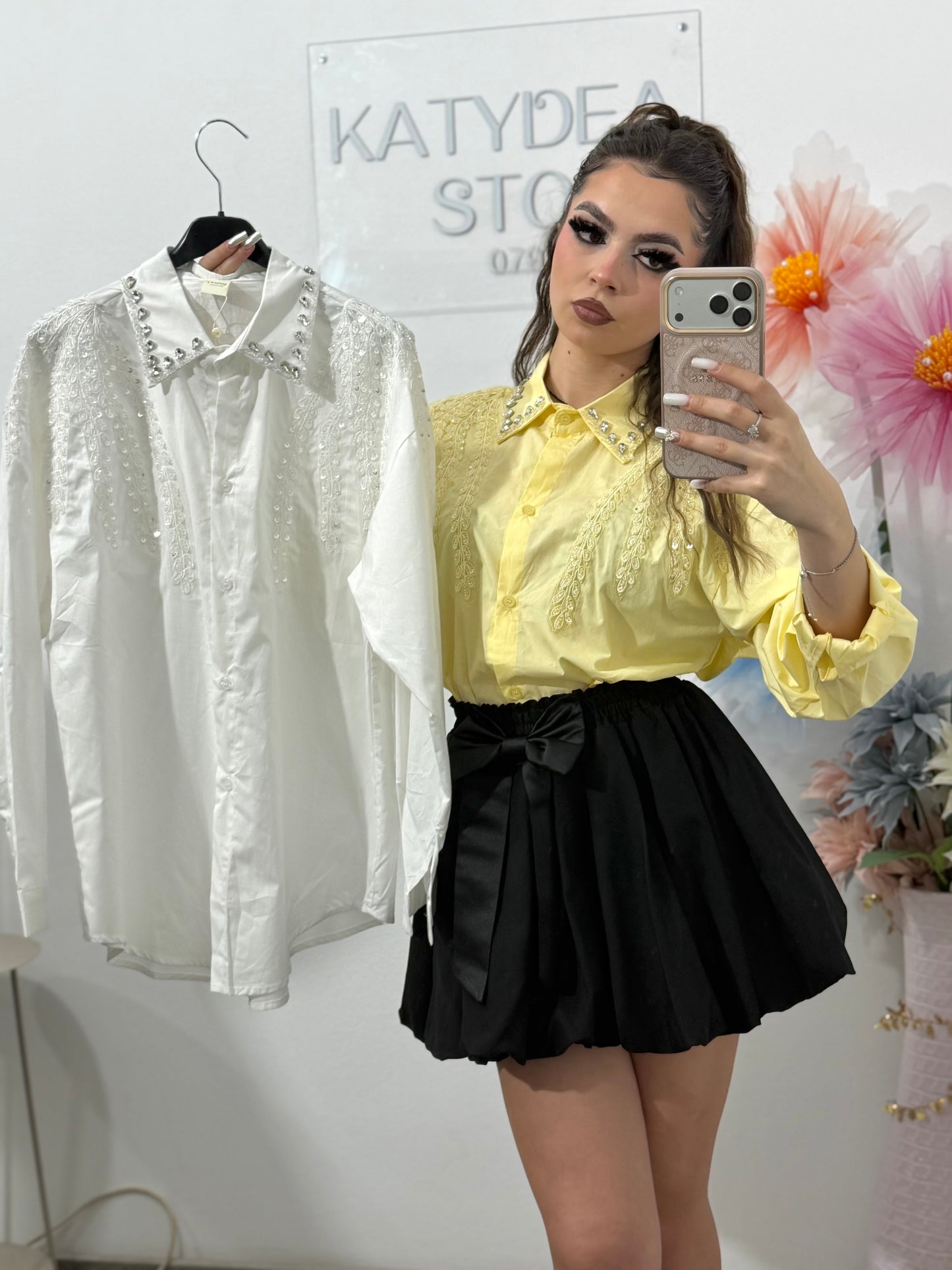 Cămașă elegantă cu broderie ANNA