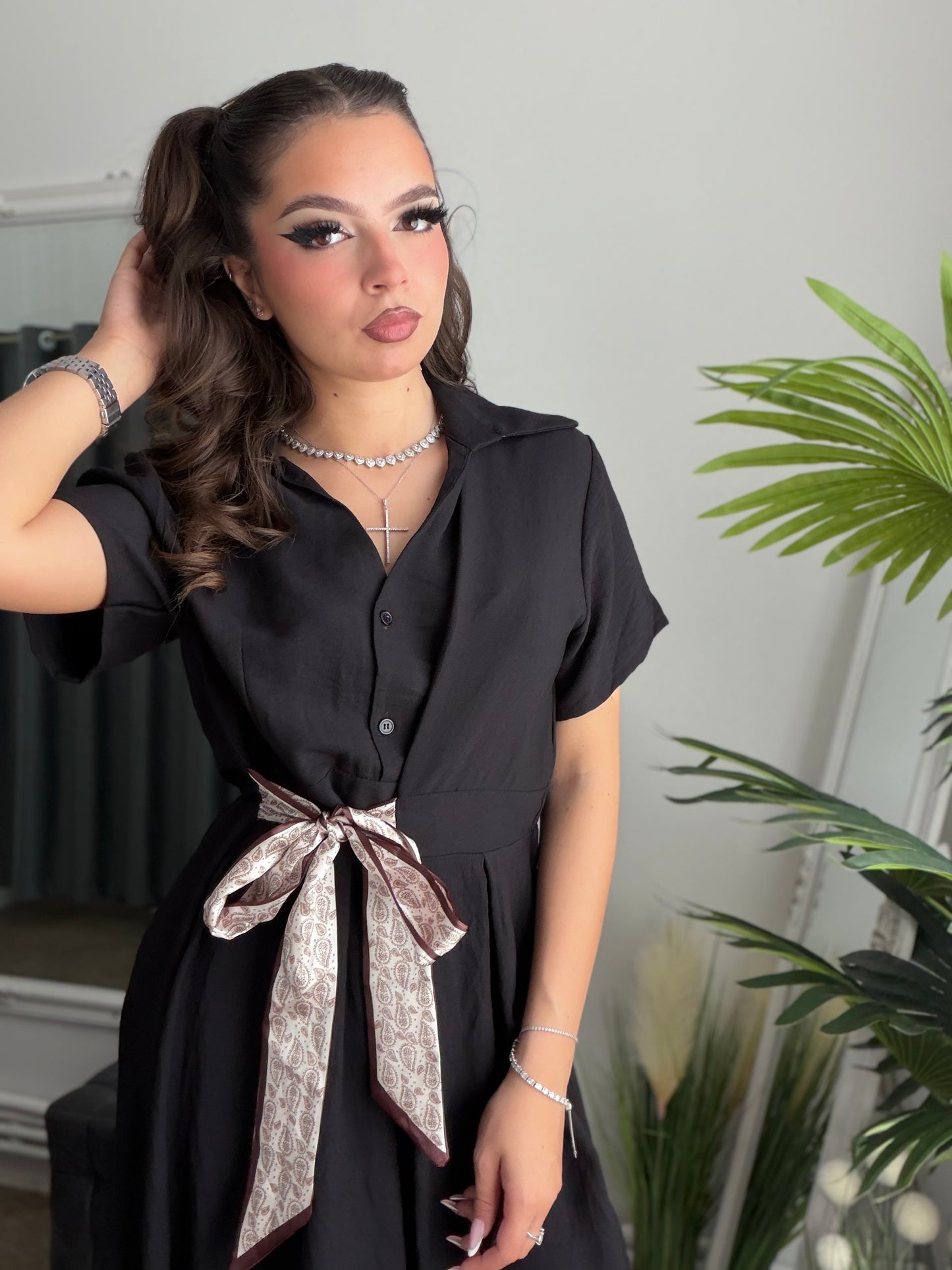 Rochie midi din în TONY negru