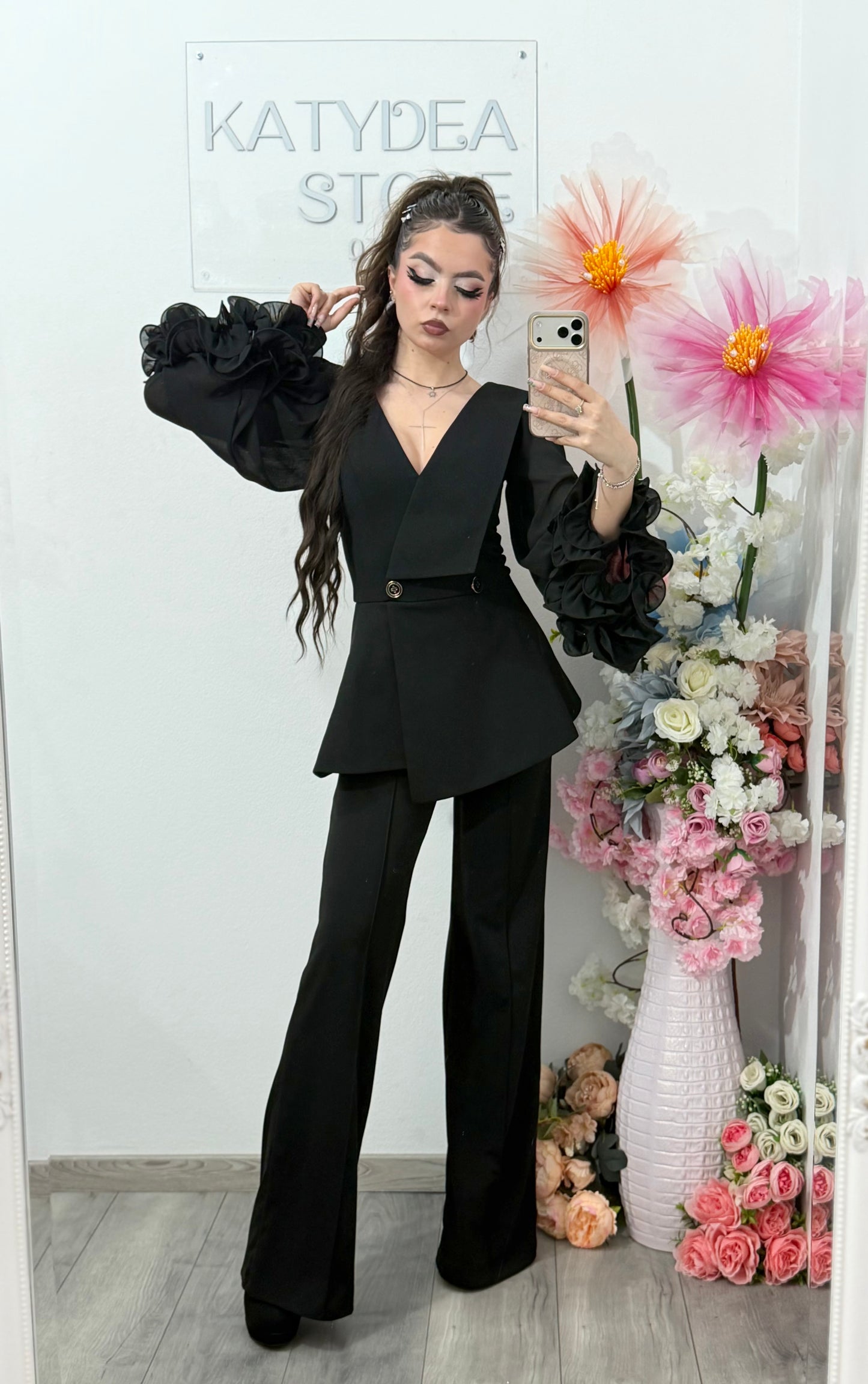 Salopeta eleganta neagra Helen