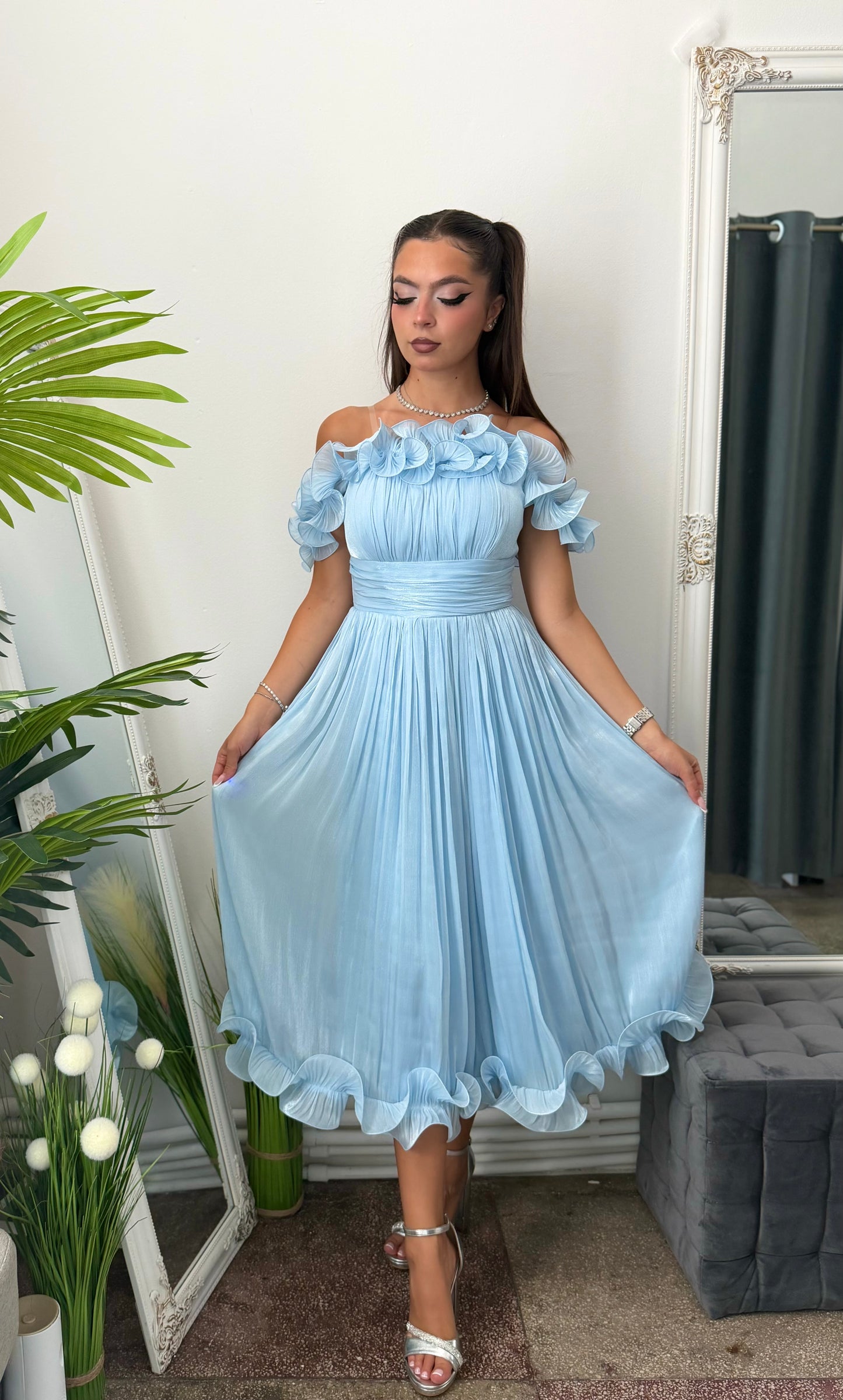 Rochie eleganta baby blue Paulinne