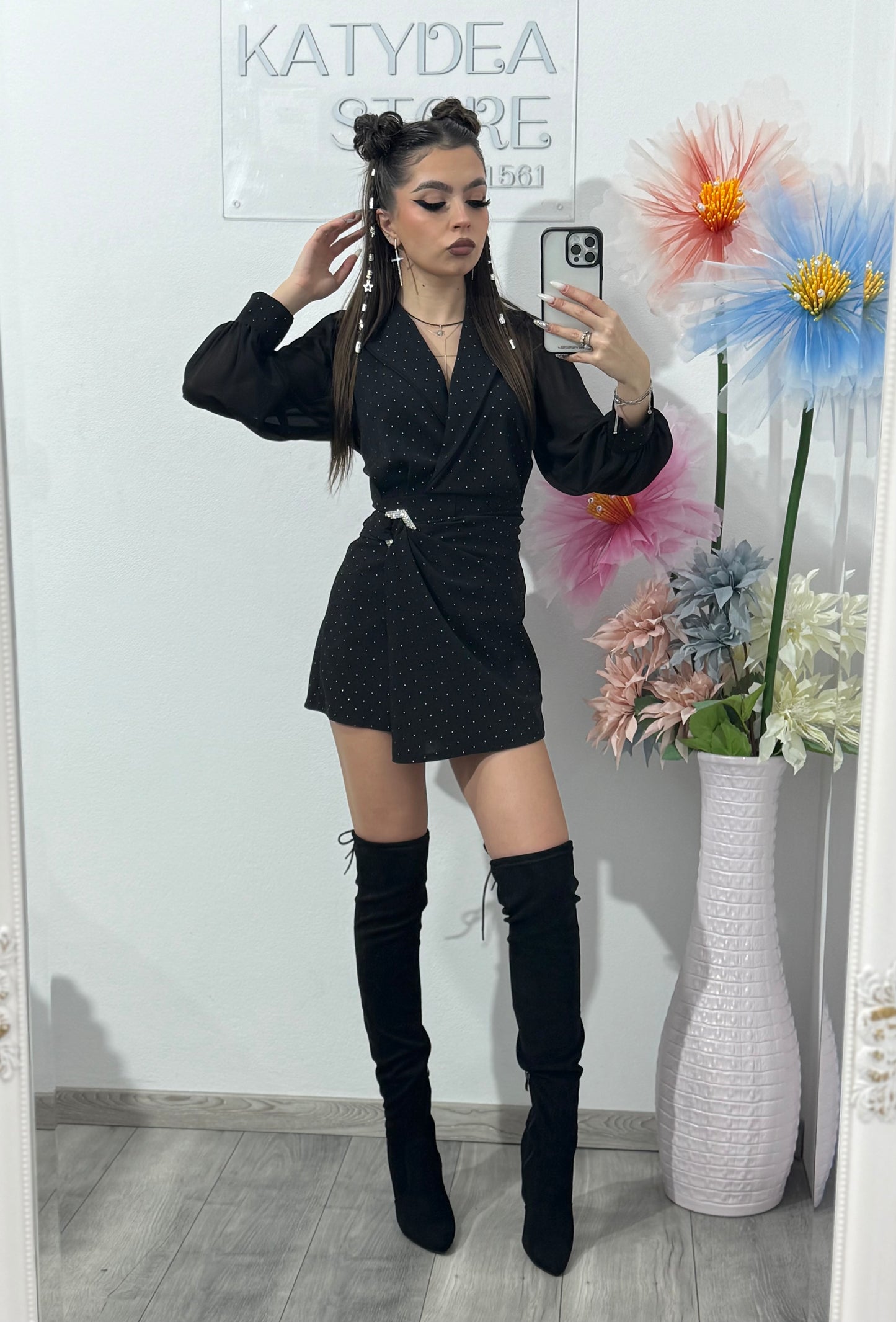 Salopetă cu cristale ștanțate ANNA