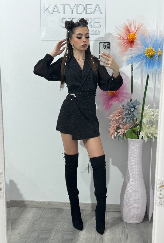 Salopetă cu cristale ștanțate ANNA