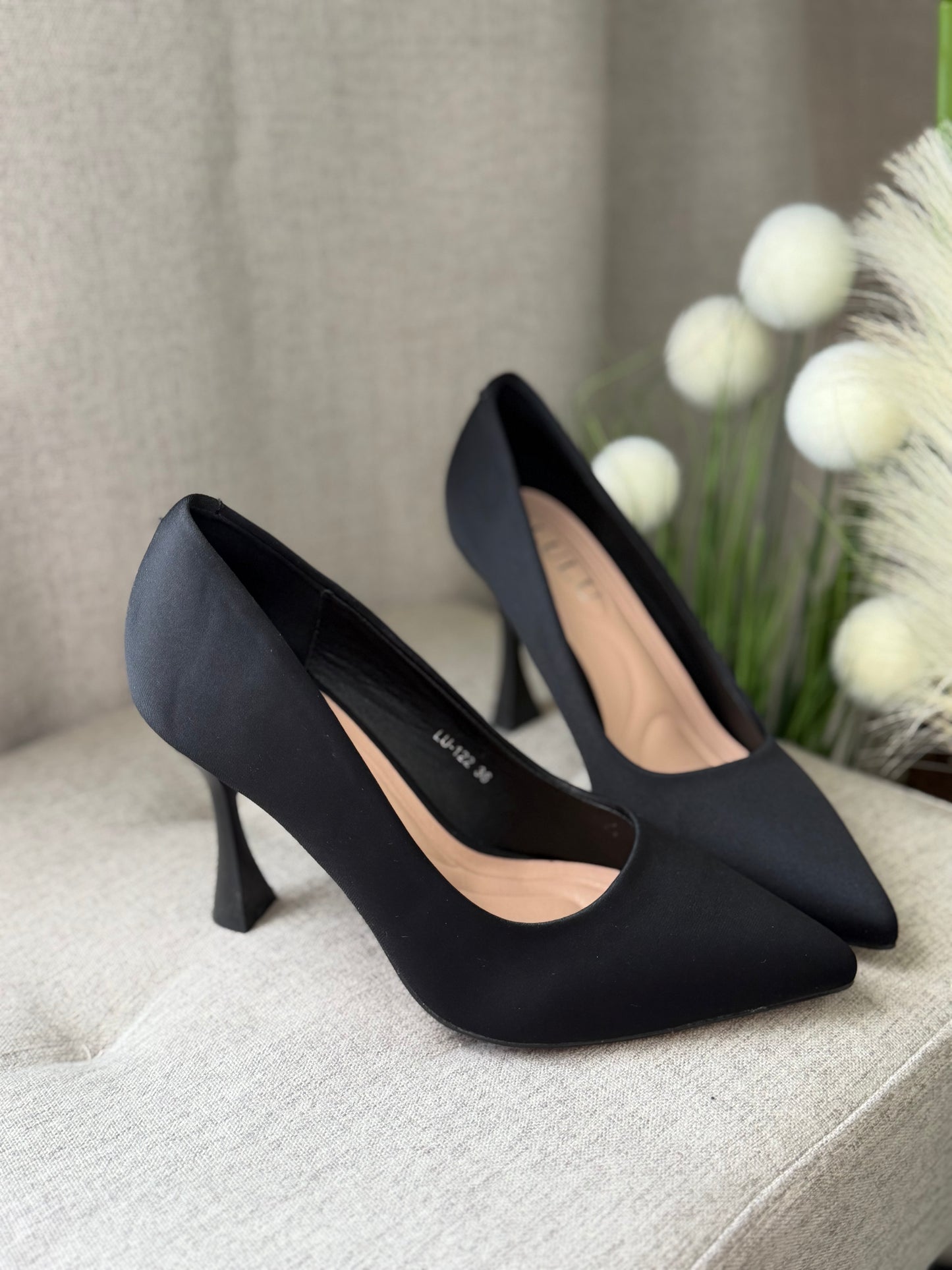 Pantofi stiletto negru mat LUL