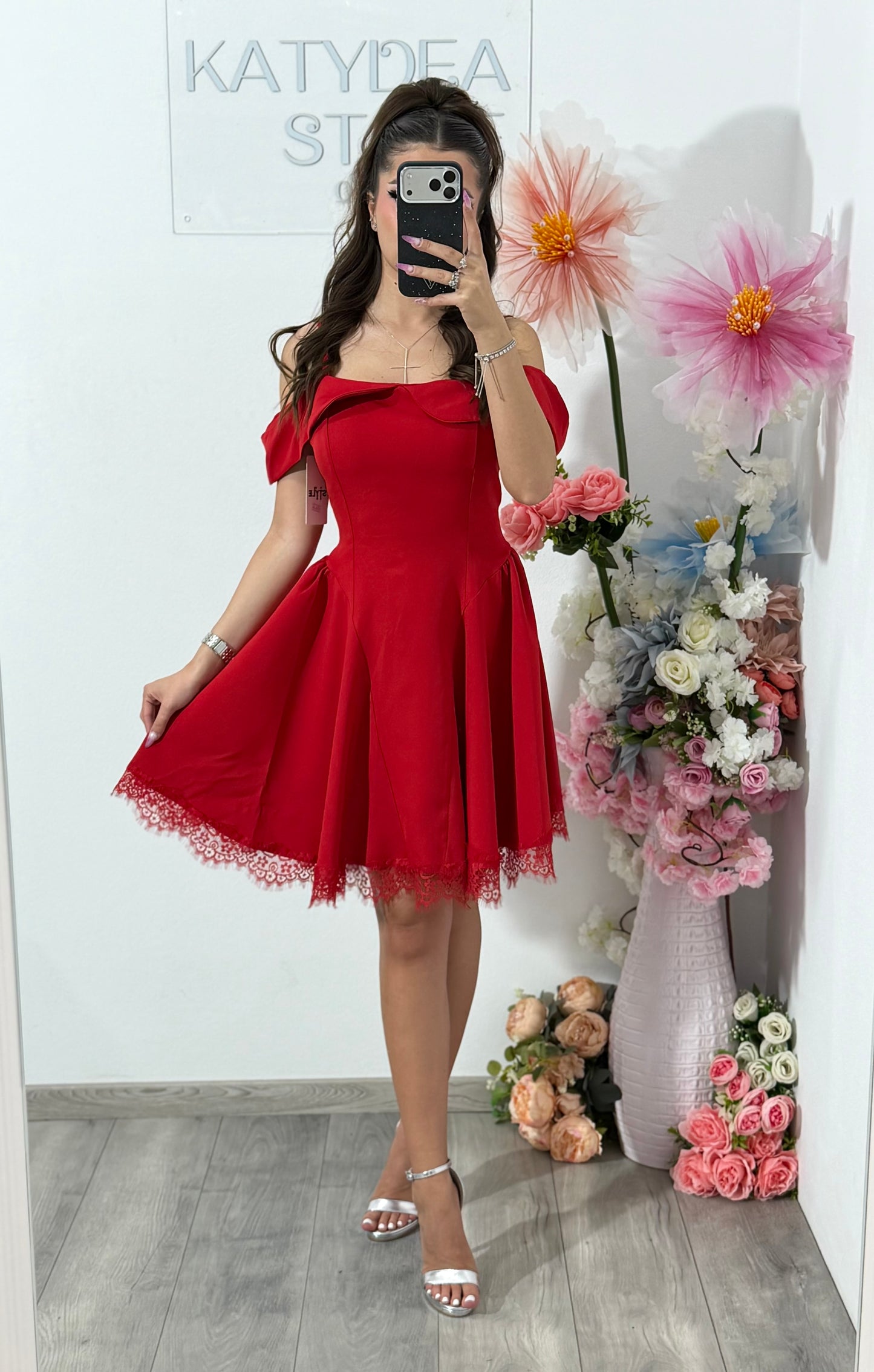 Rochie roșie Clary