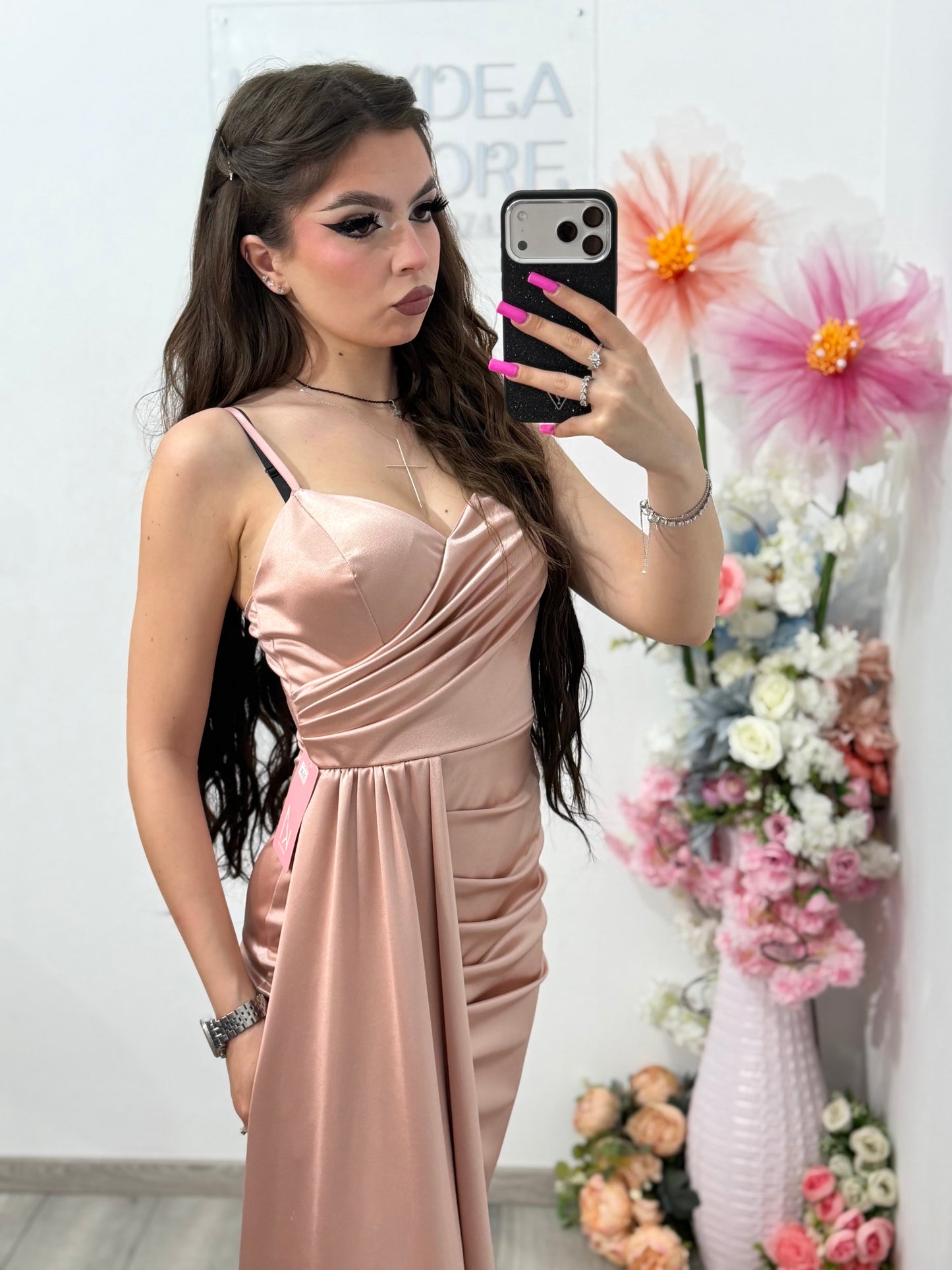 Rochie elegantă roz Monique