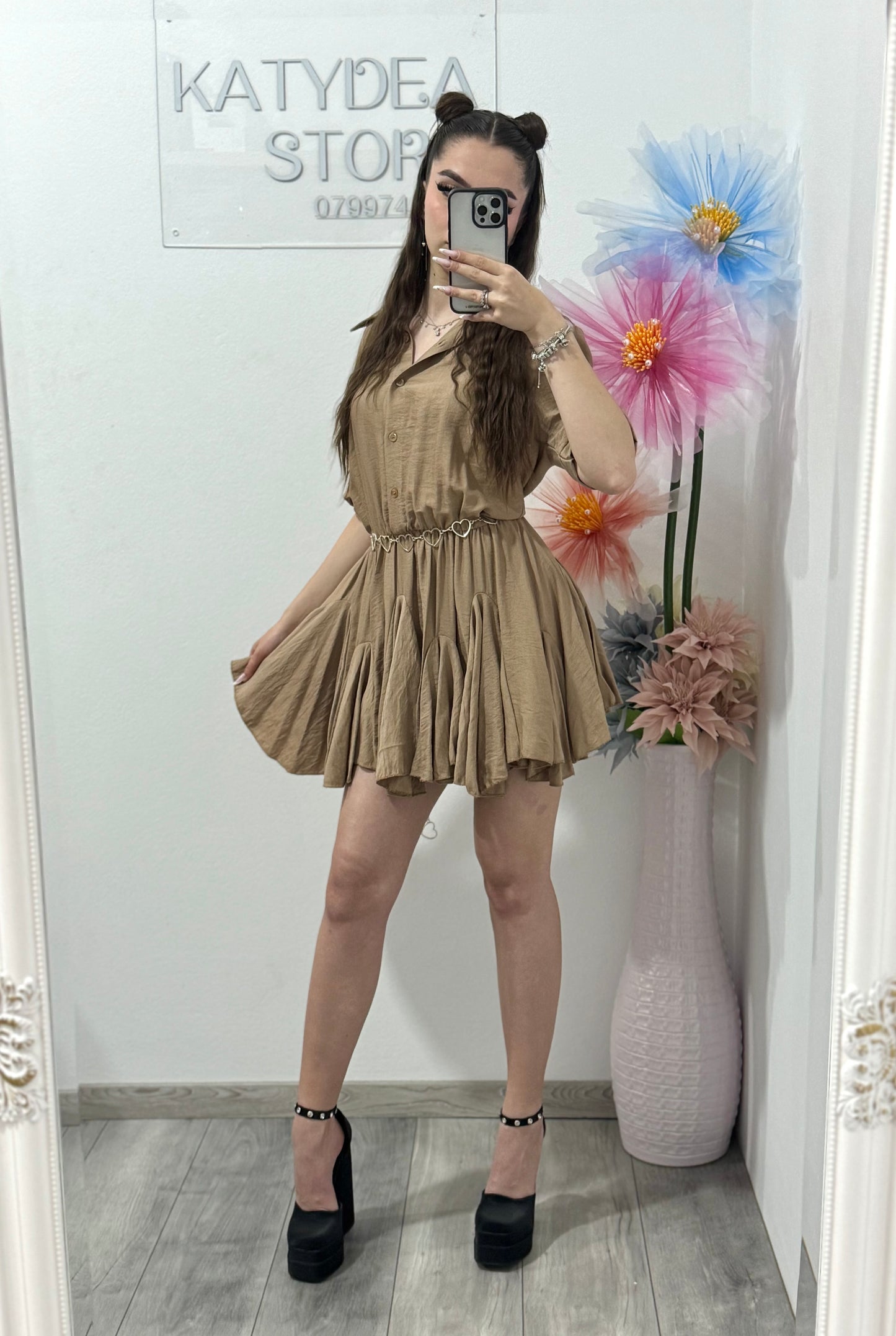 Rochie Monica beige