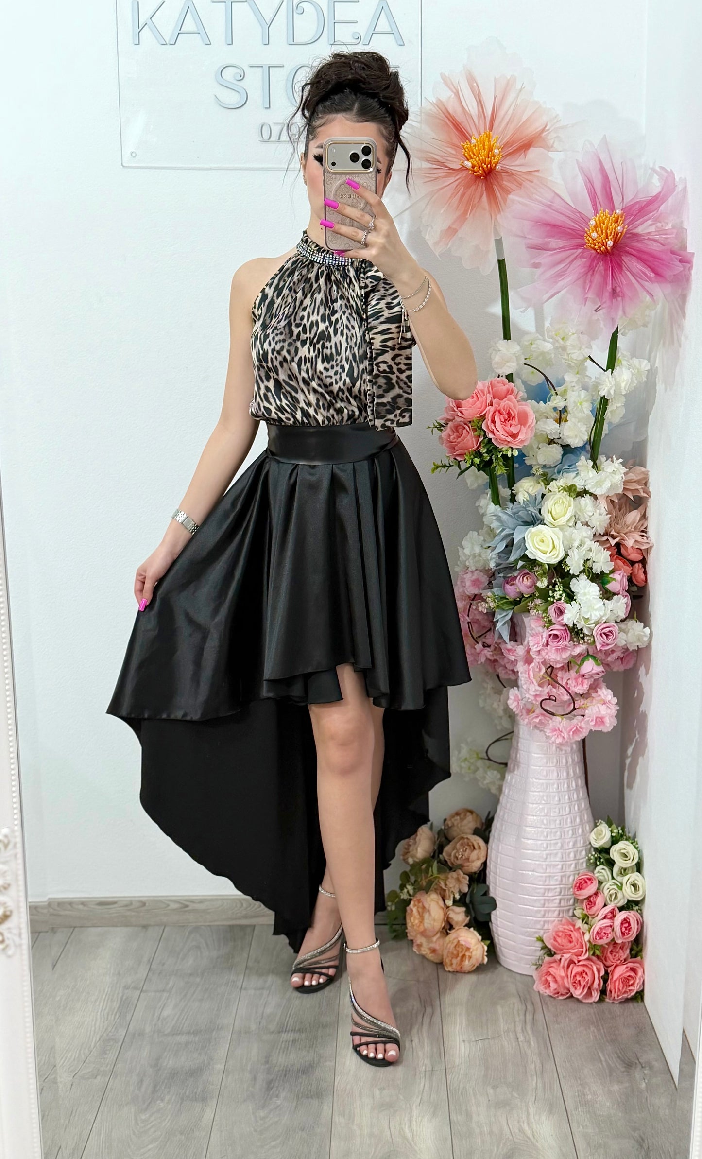 Rochie din satin tip rândunică ANDREEA