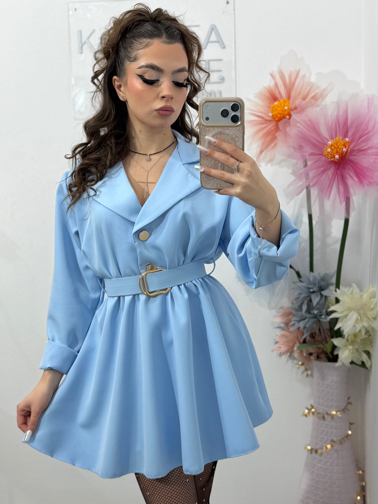 Salopetă eleganta babyblue RALUKA