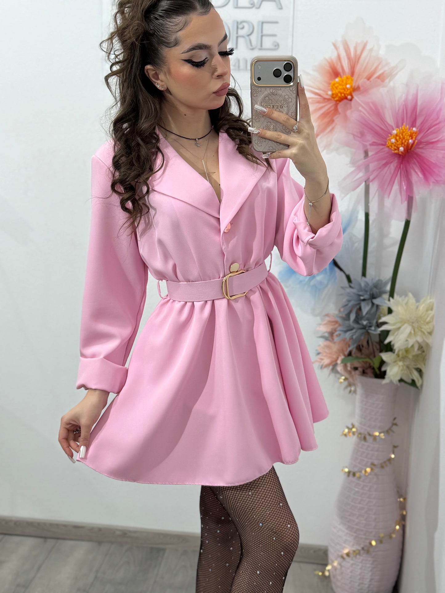 Salopetă eleganta roz RALUKA