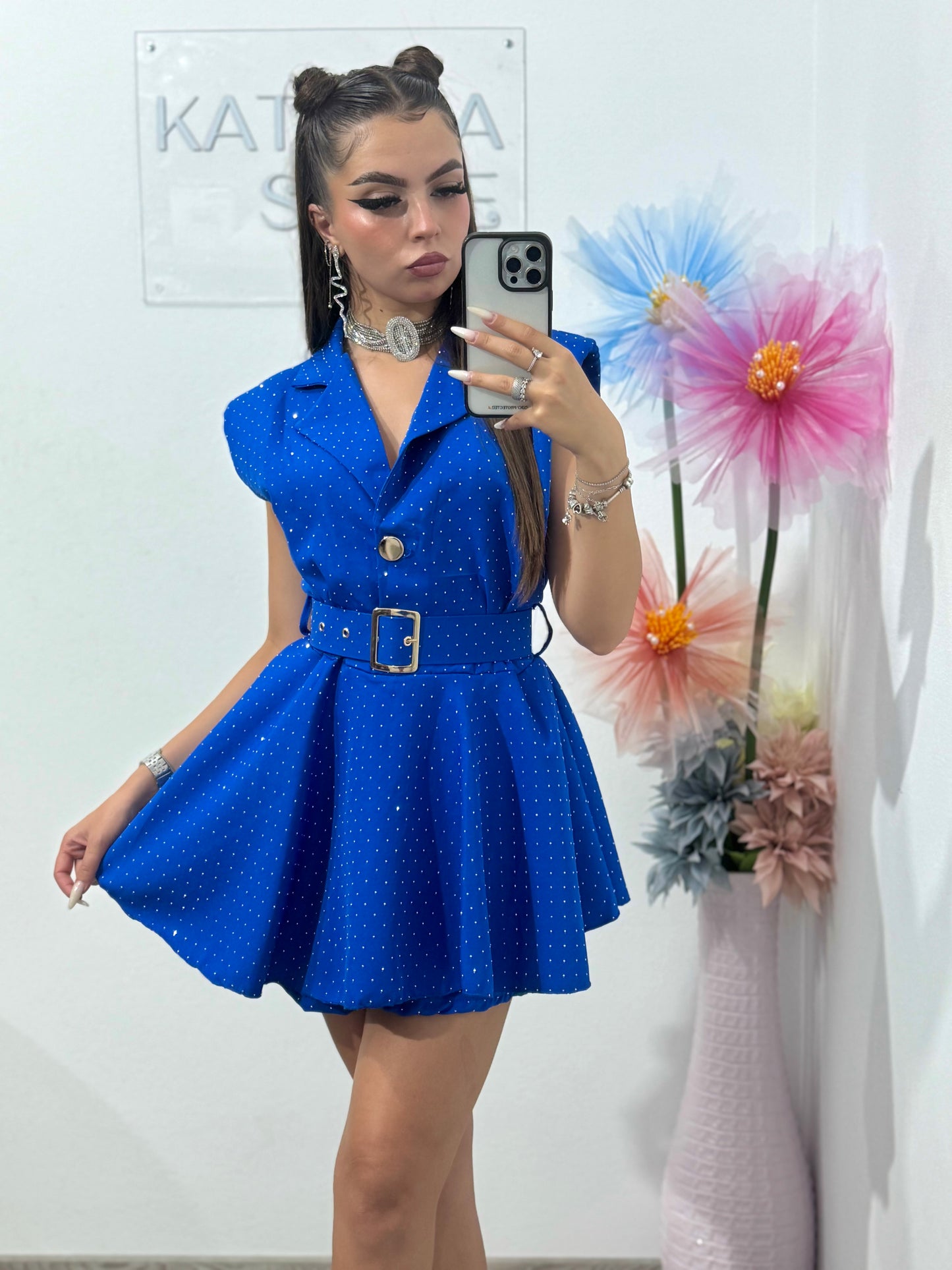 Salopetă cu cristale ștanțate Elissa
