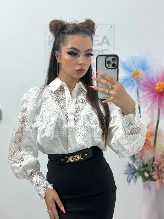 Cămașă cu dantelă Sorina