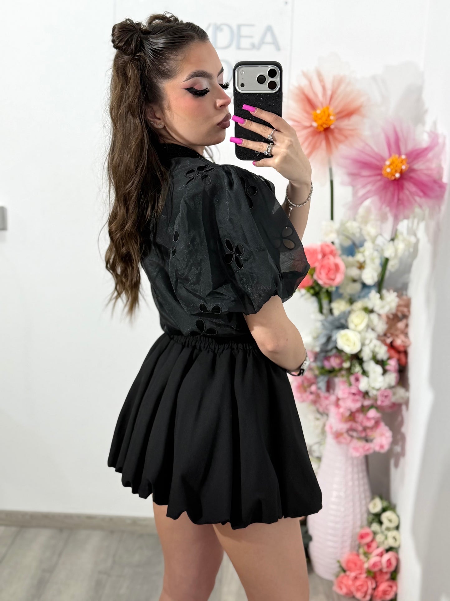 Cămașă elegantă MARIA neagră