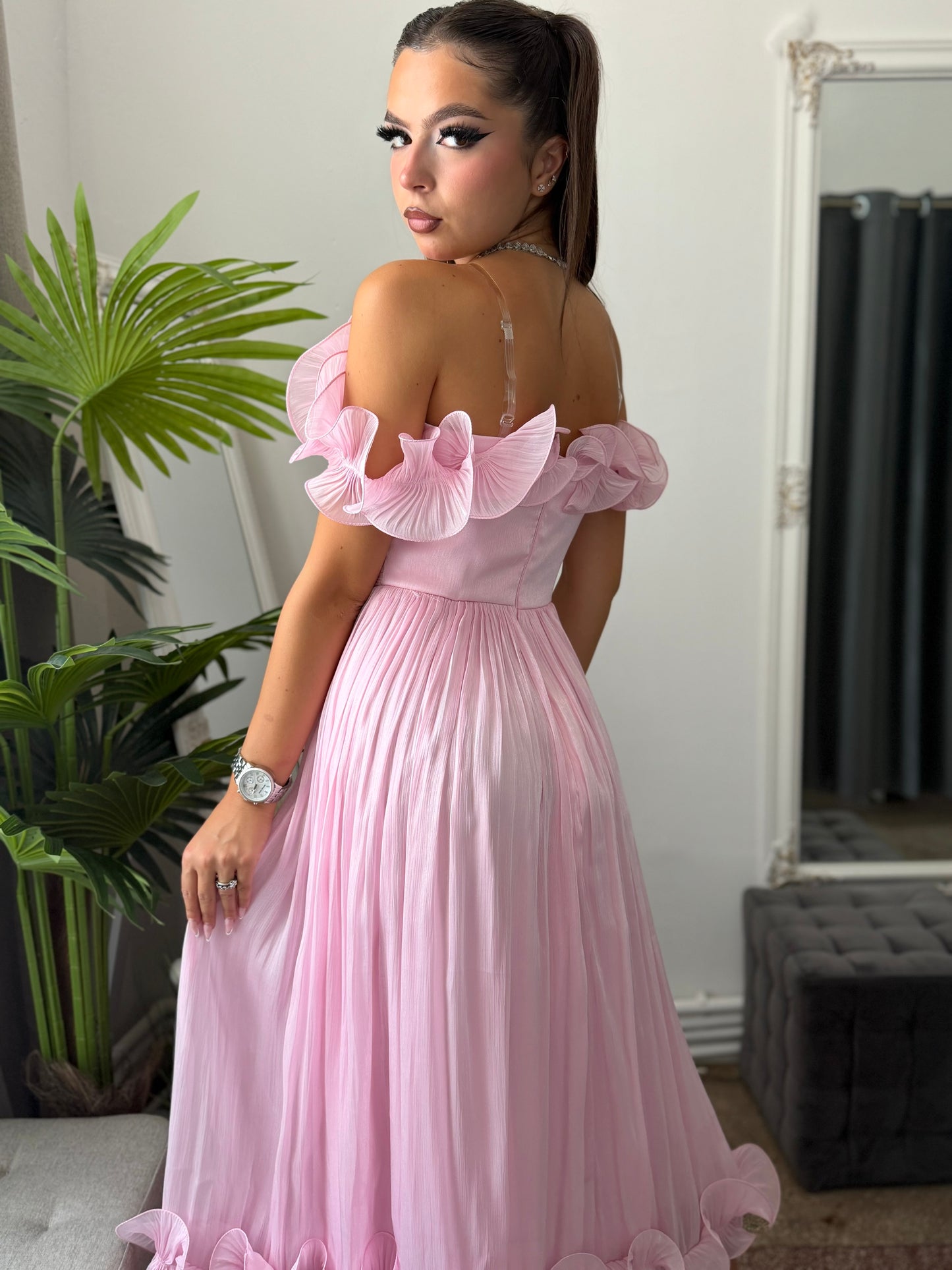Rochie eleganta baby pink Paulinne