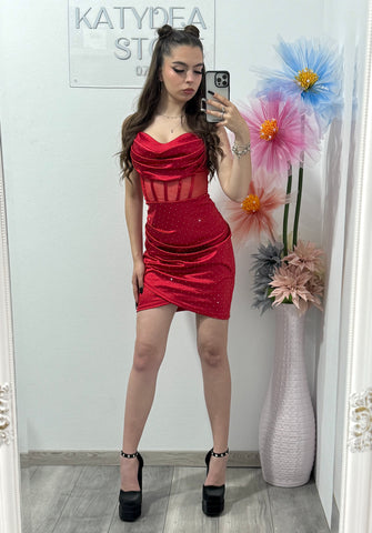 Rochie cu corset și cristale Mary