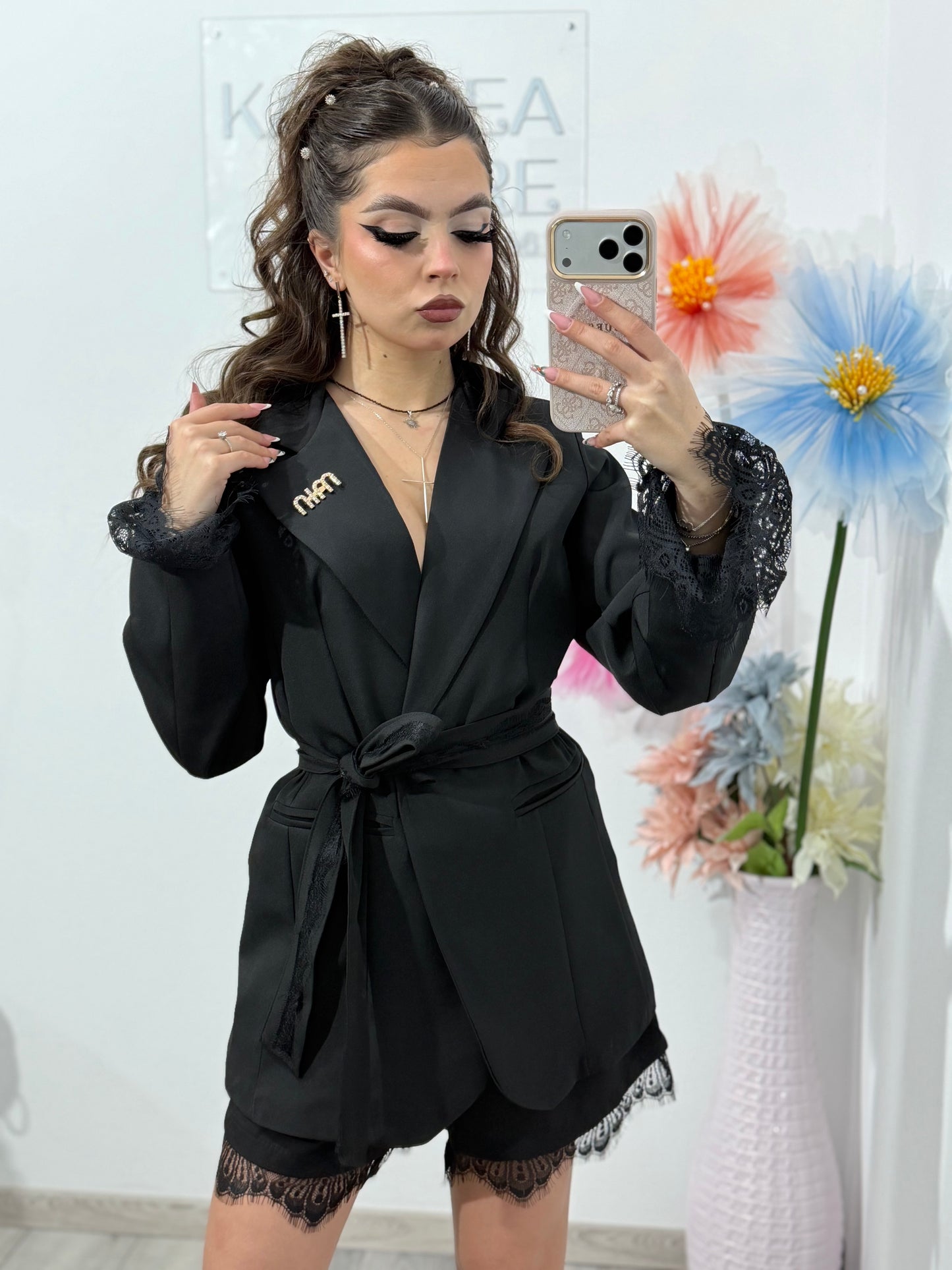 Compleu sacou și pantaloni scurți ROSE