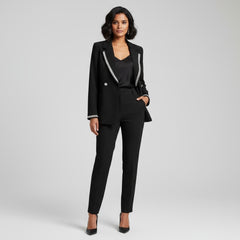 Costum elegant negru Valeria