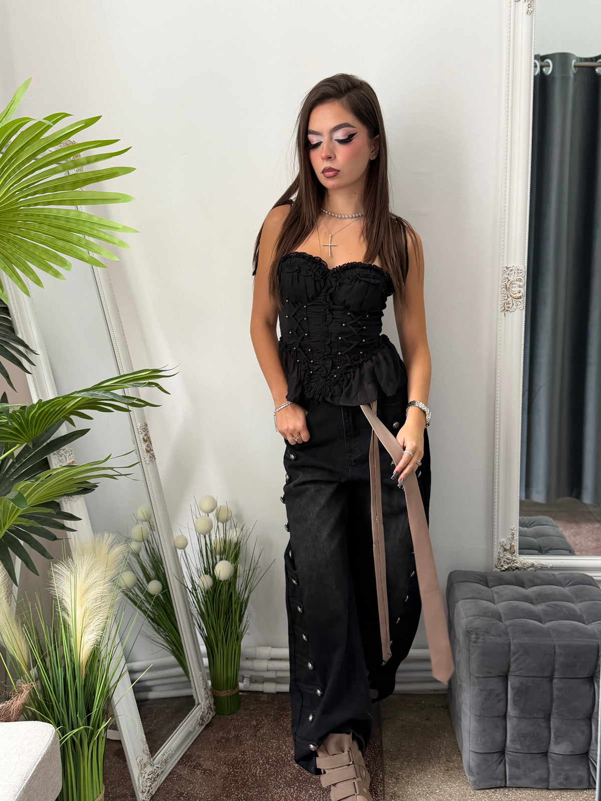 Top negru MARISSE