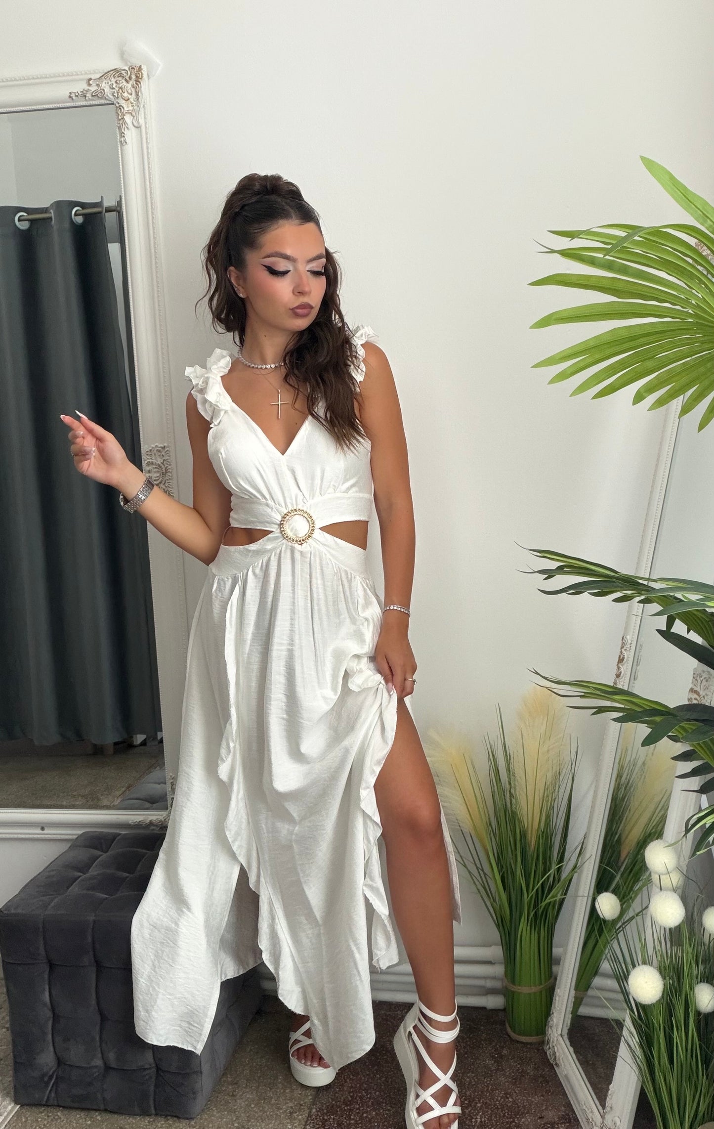 Rochie albă Goddess