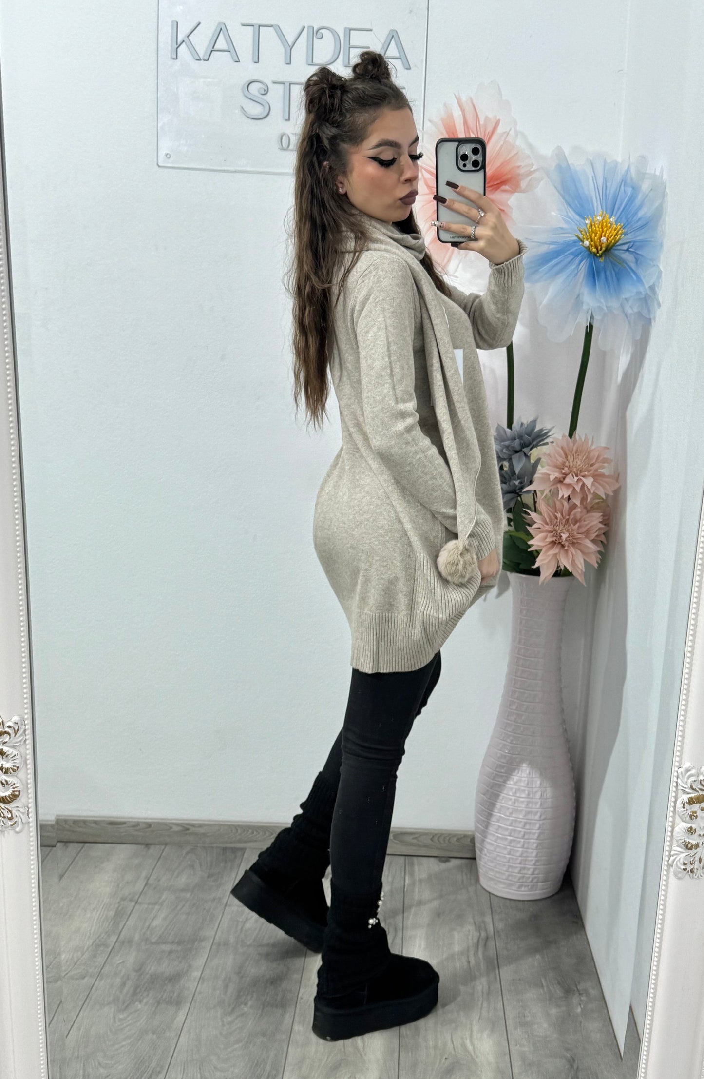 Pulover cu fular Herra