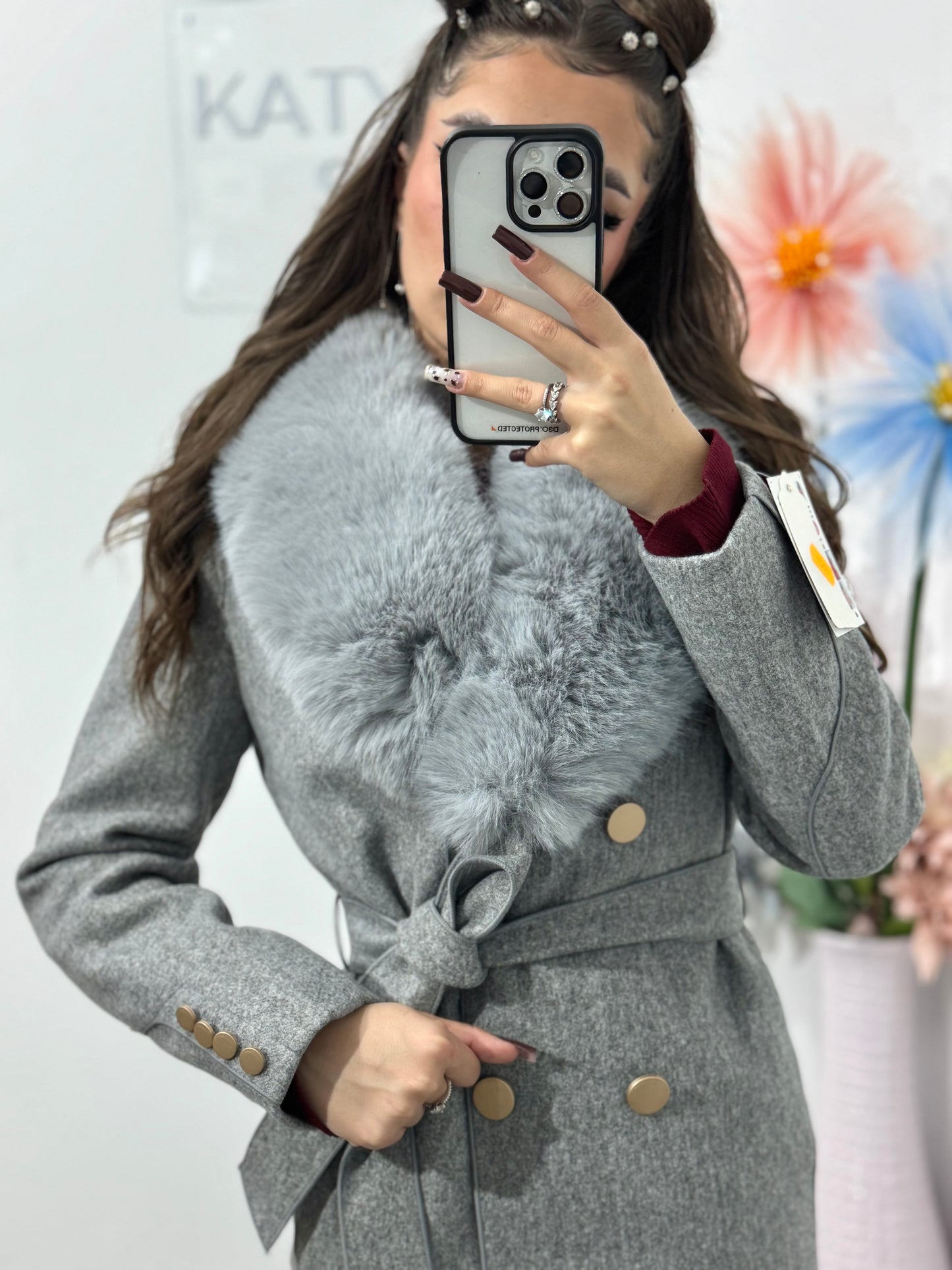 Palton damă gri Helen