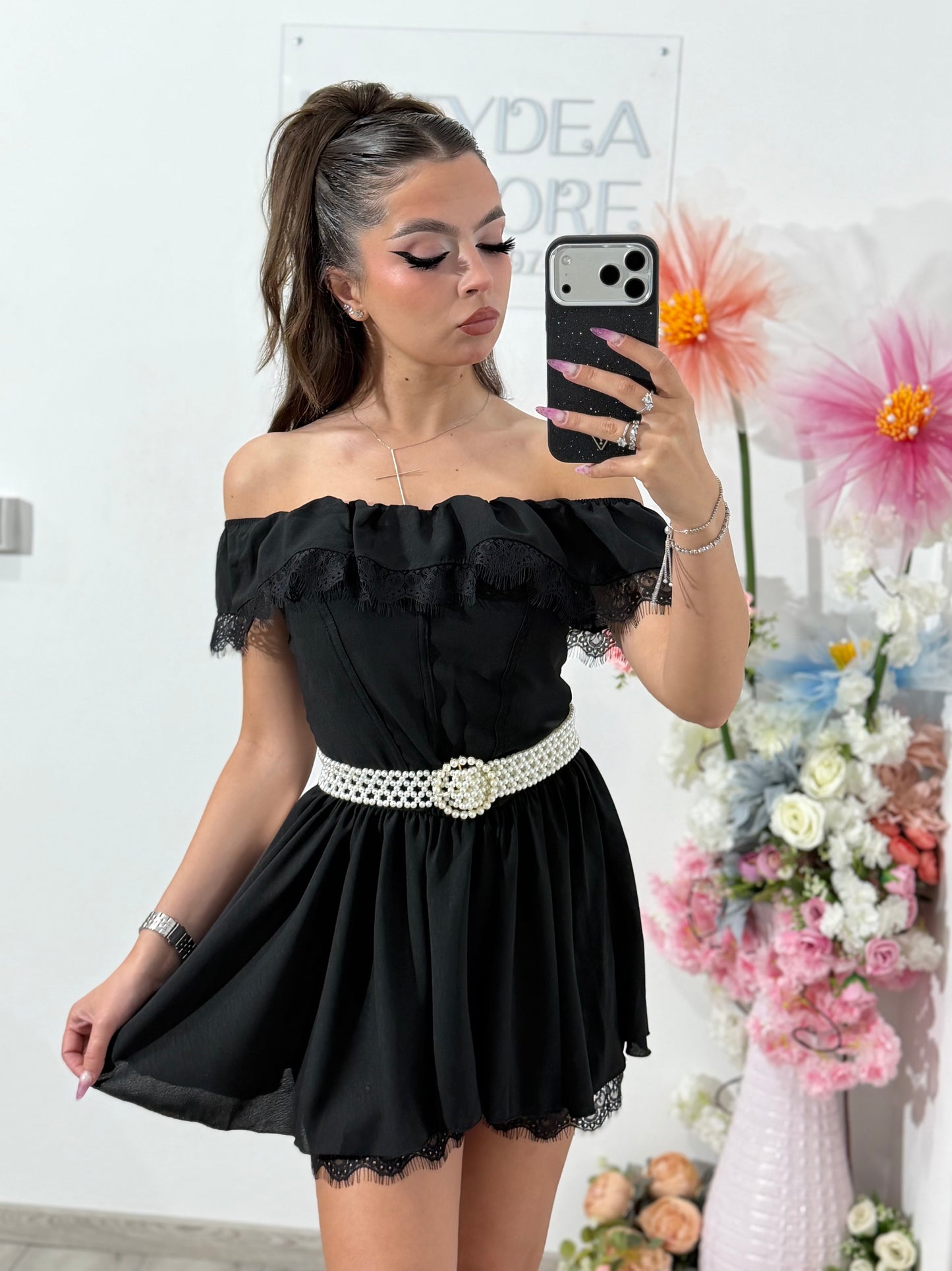 Salopetă neagra ANDREEA