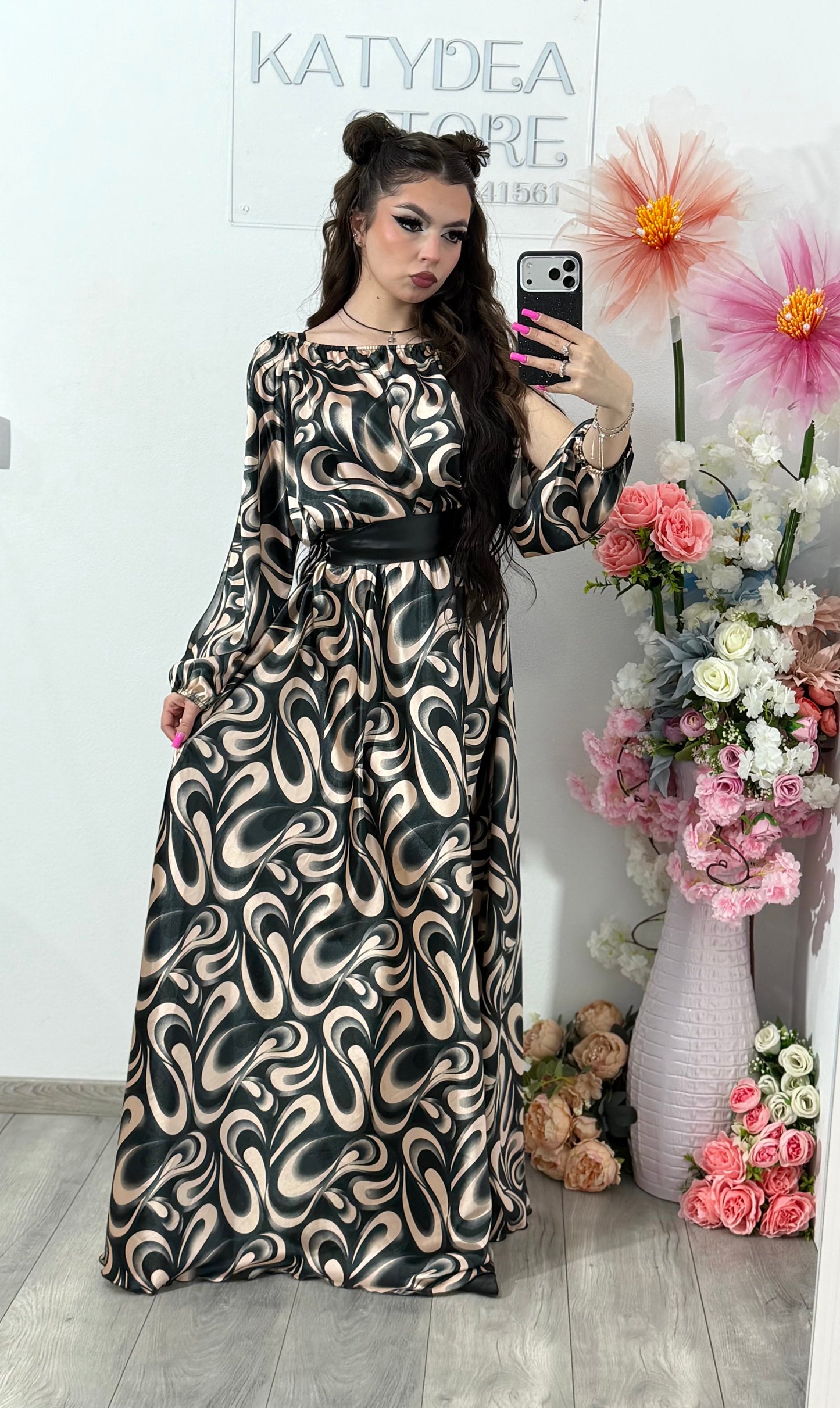 Rochie din satin Karina