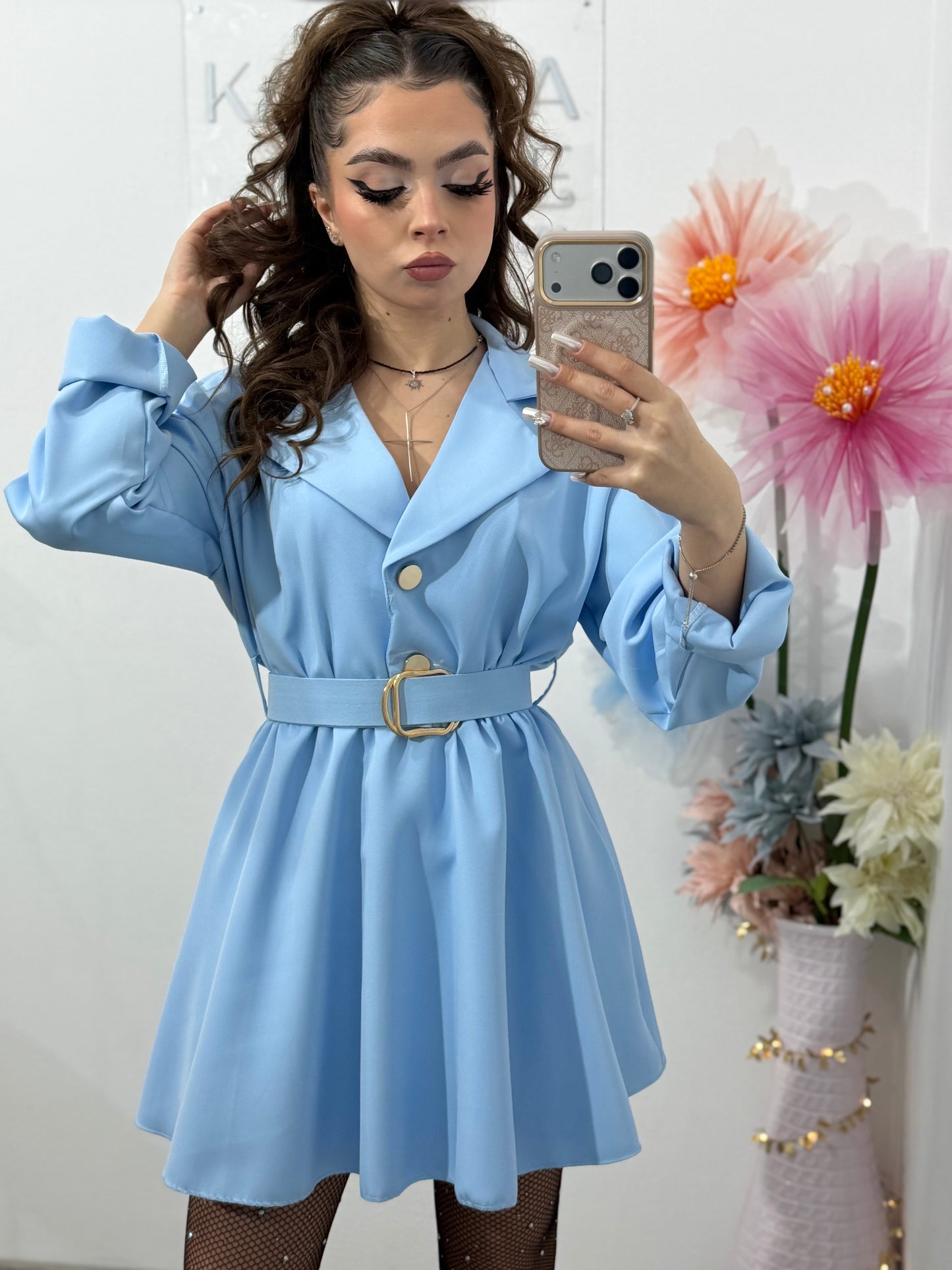 Salopetă eleganta babyblue RALUKA