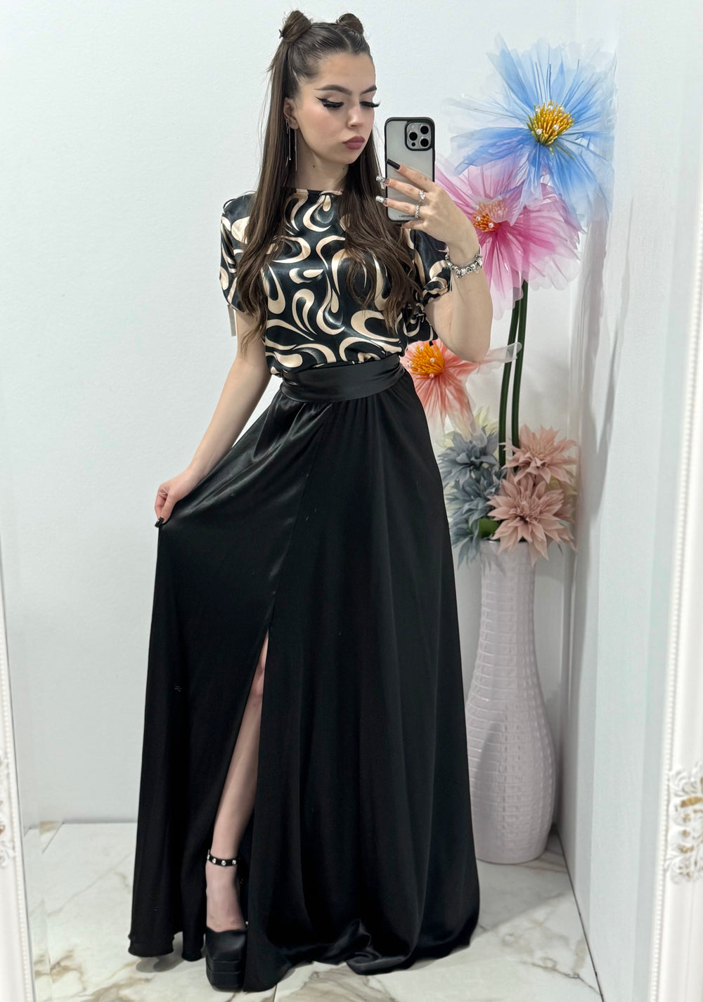 Rochie satin Olivia