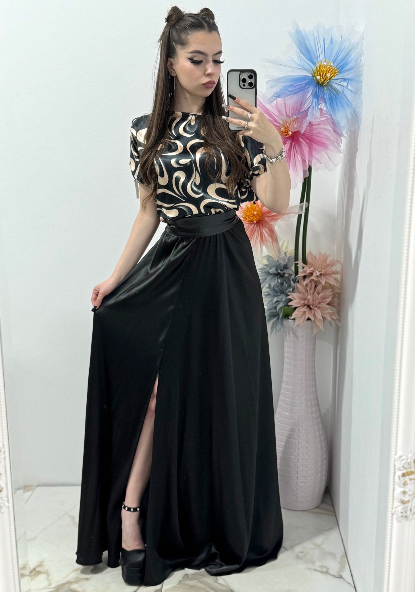 Rochie satin Olivia