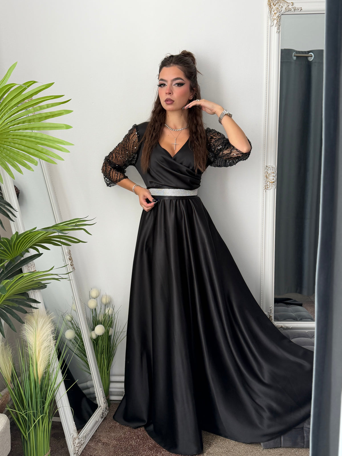 Rochie lungă neagra ADRIA
