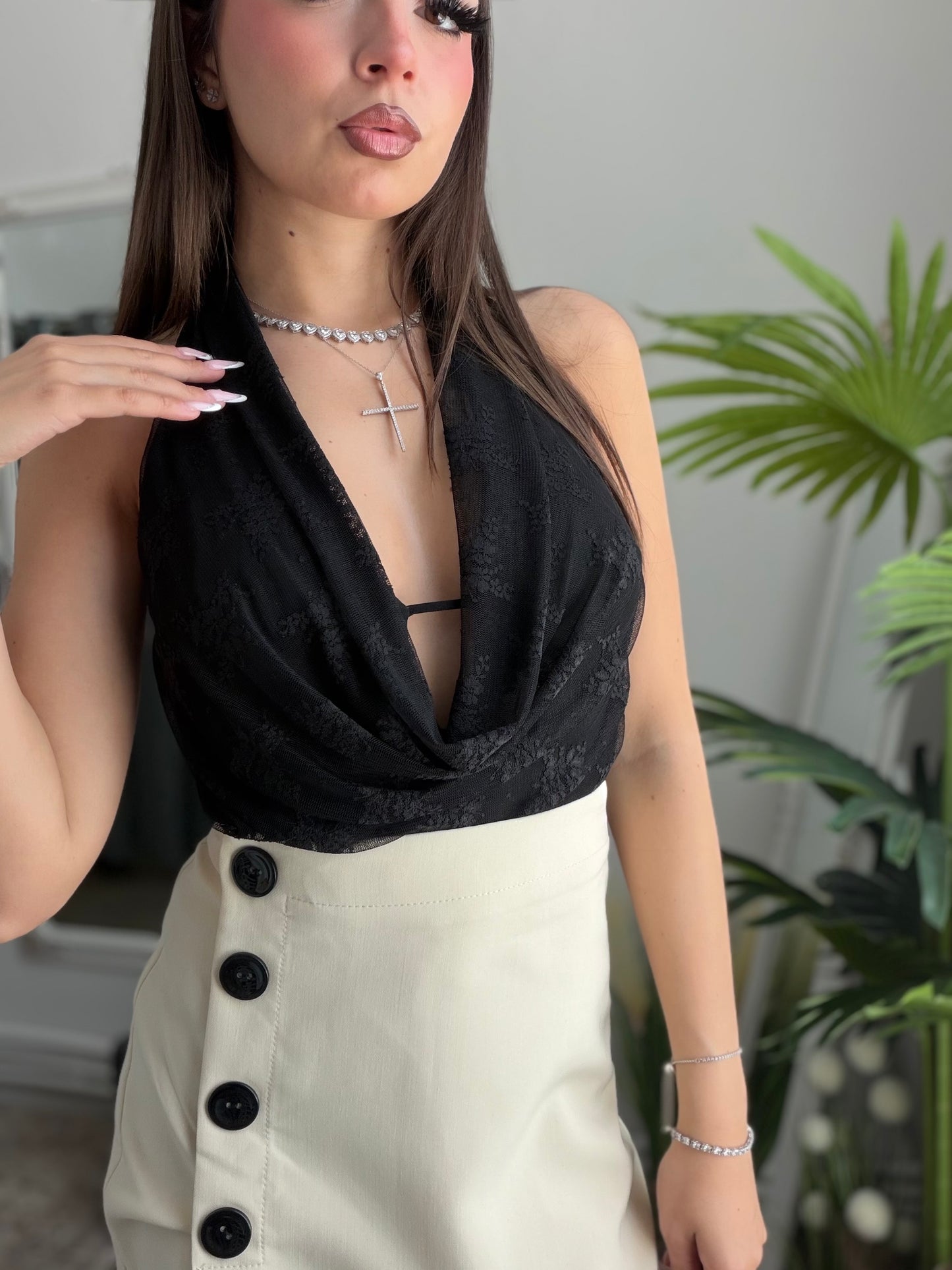 Fustă pantalon bej KAROL