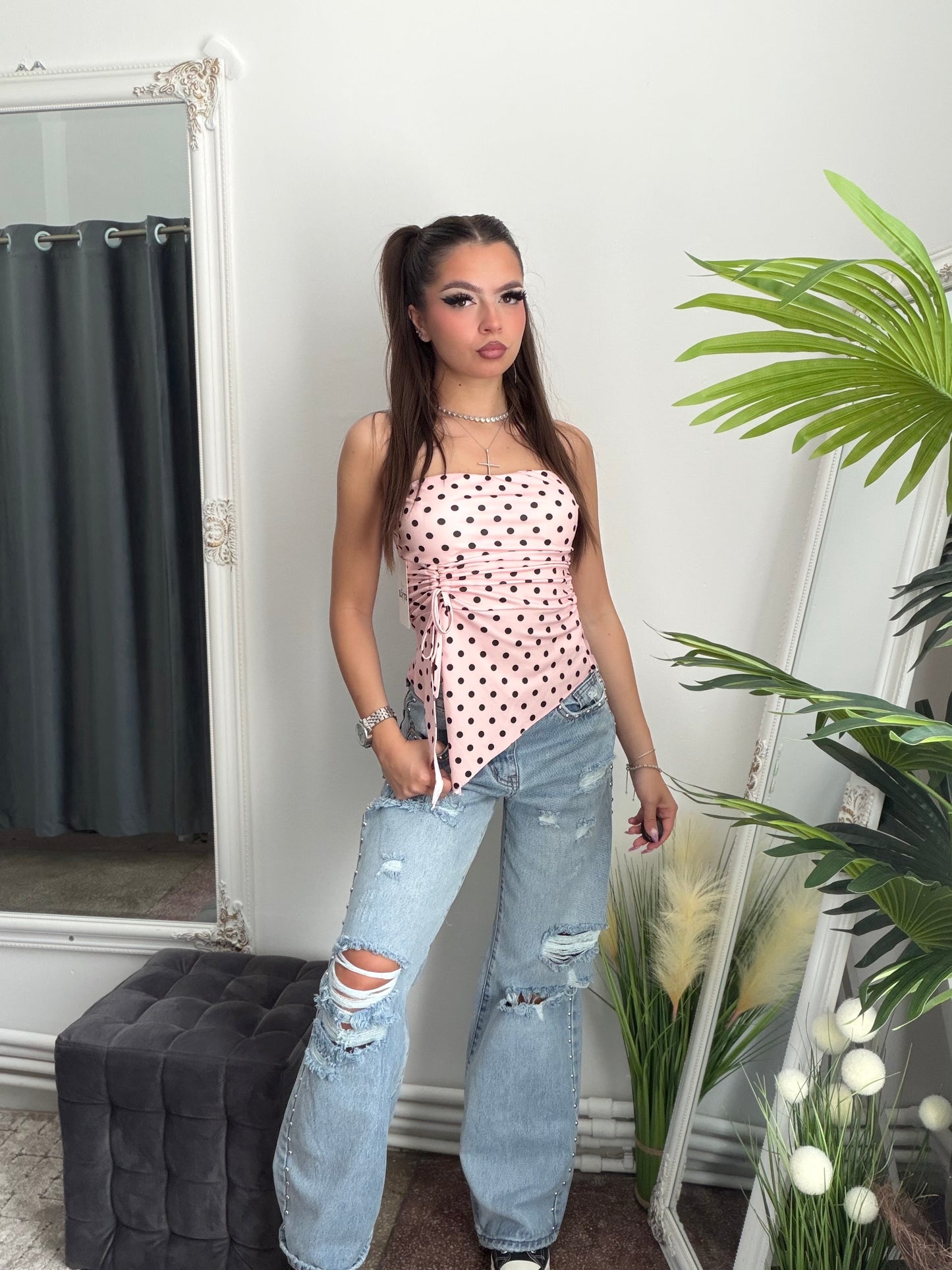 Top cu buline roz MARIA