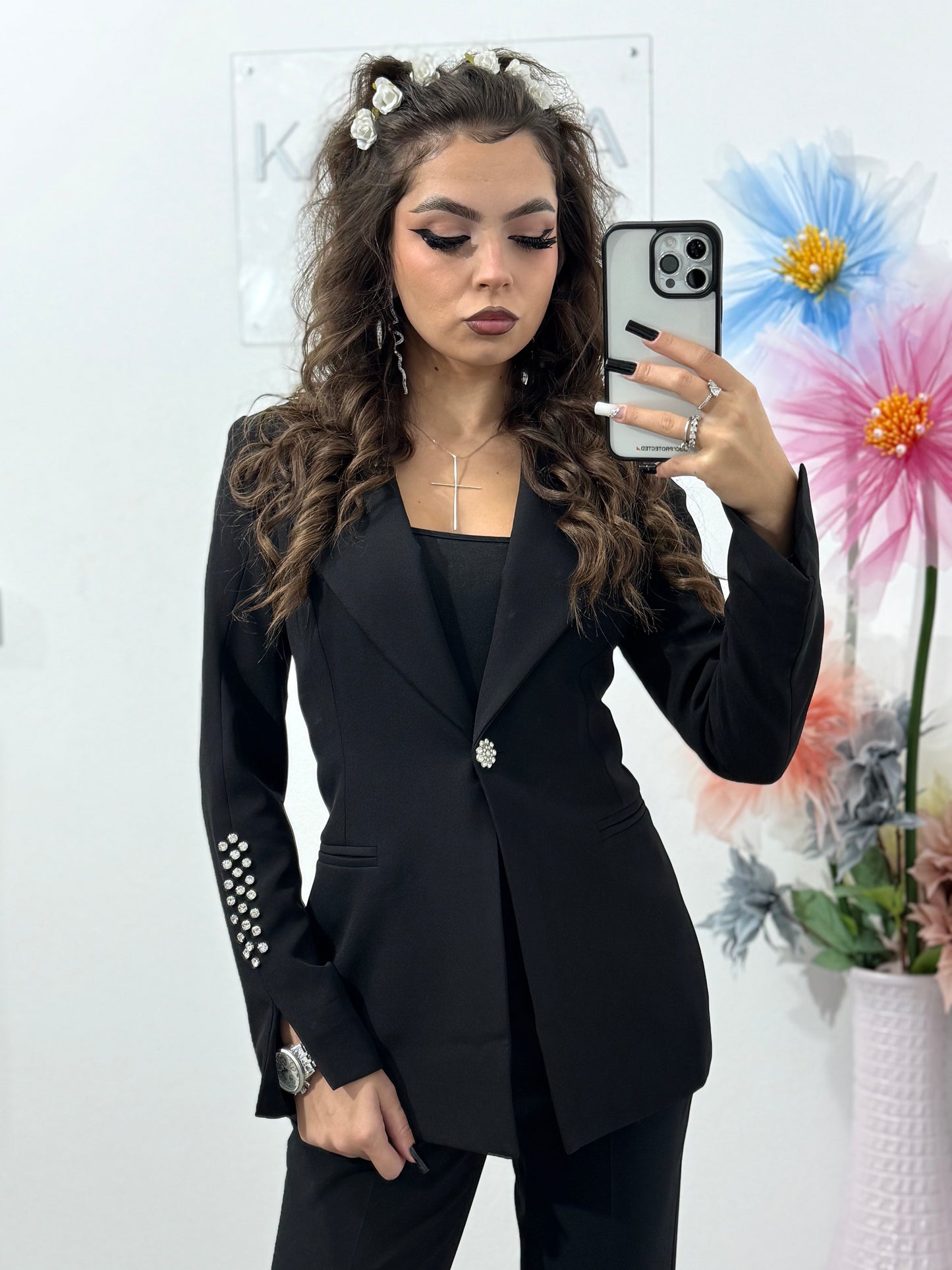 Costum damă Alice 2 piese – sacou & pantaloni slim