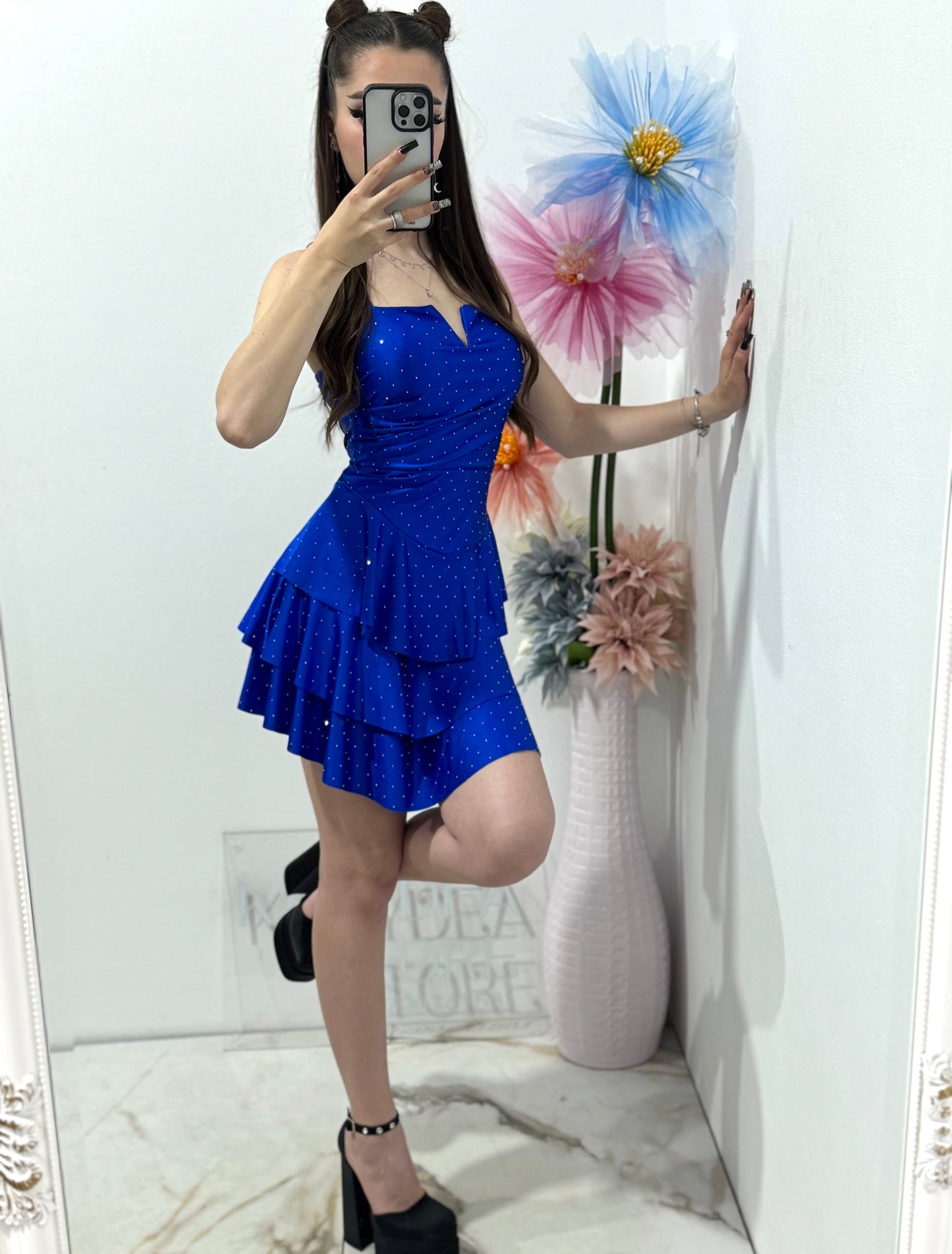 Rochie elegantă albastru electric Zonia