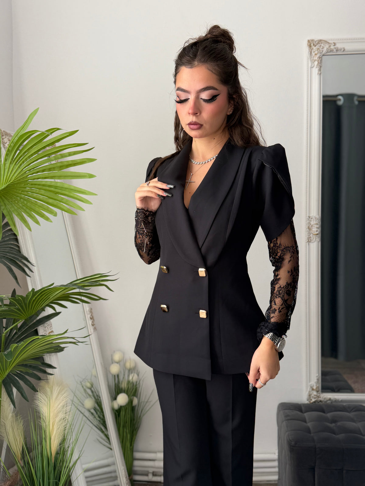 Compleu elegant negru ANELIS