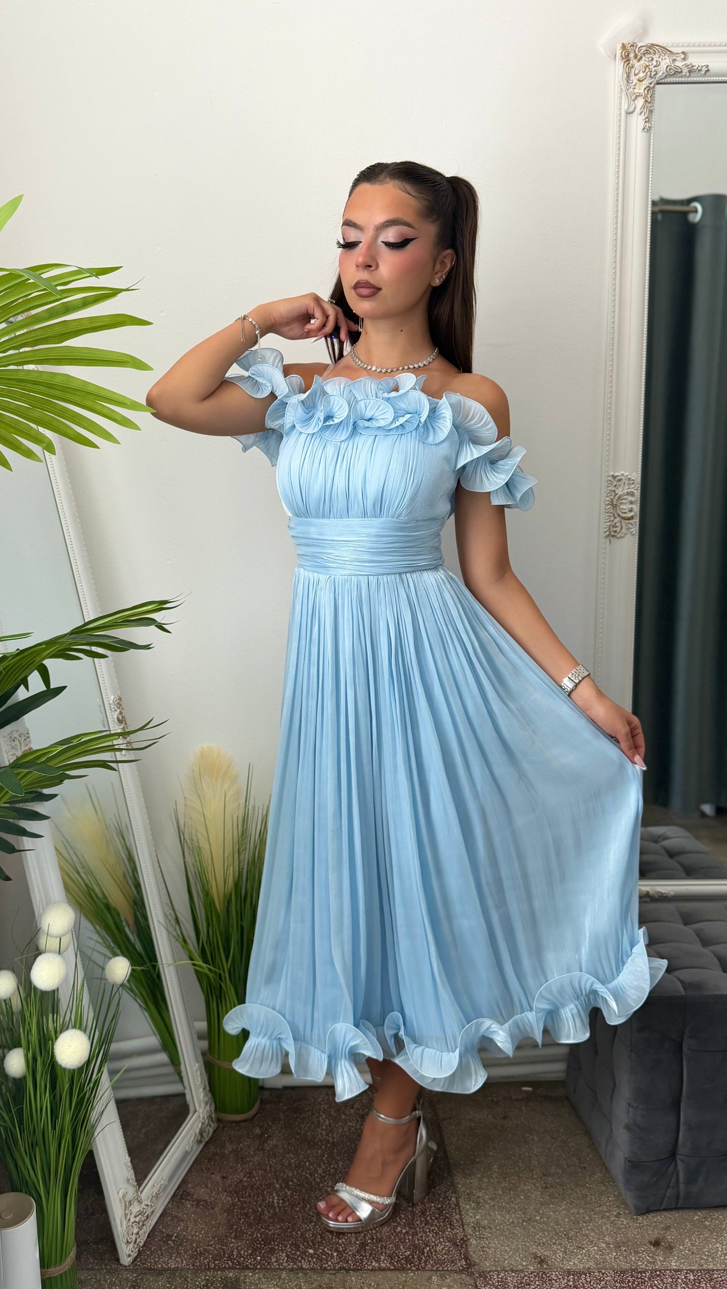 Rochie eleganta baby blue Paulinne