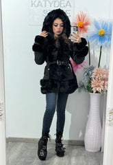 Geacă neagră cu blăniță DEEA