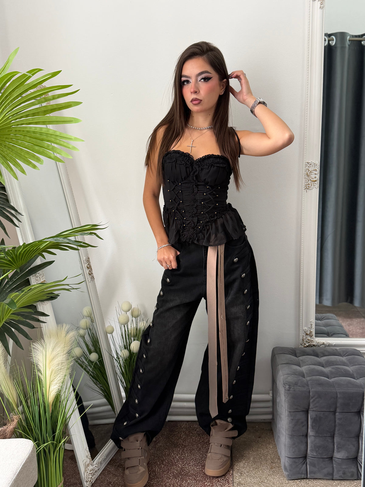Top negru MARISSE