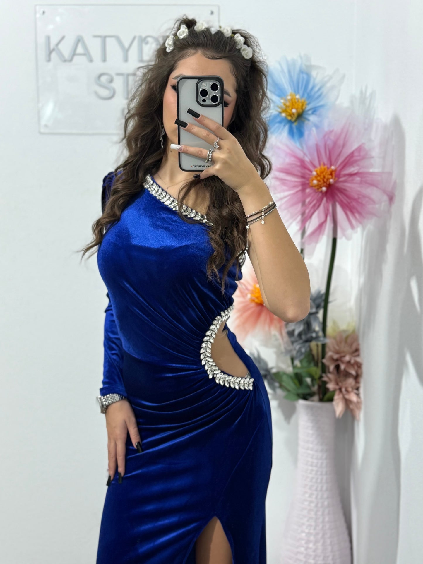 Rochie lunga din catifea Helena
