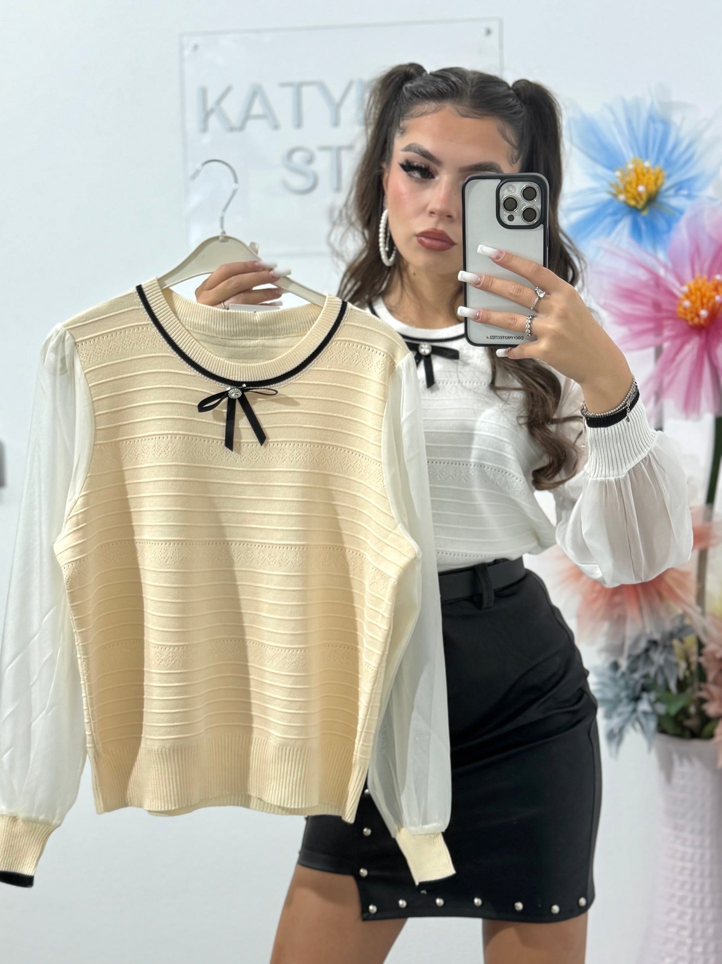 Bluză damă cu fundiță Raluca