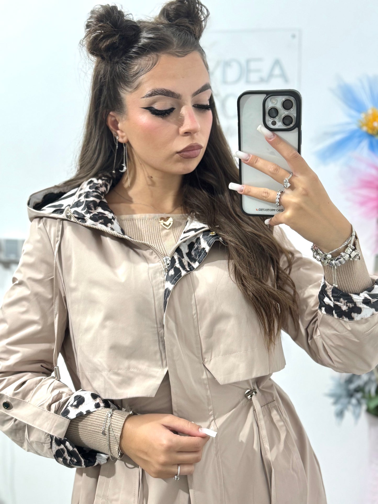 Trench din fâș cu Animalprint Alice