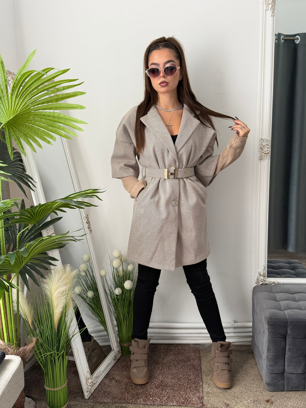 Palton beige HARA