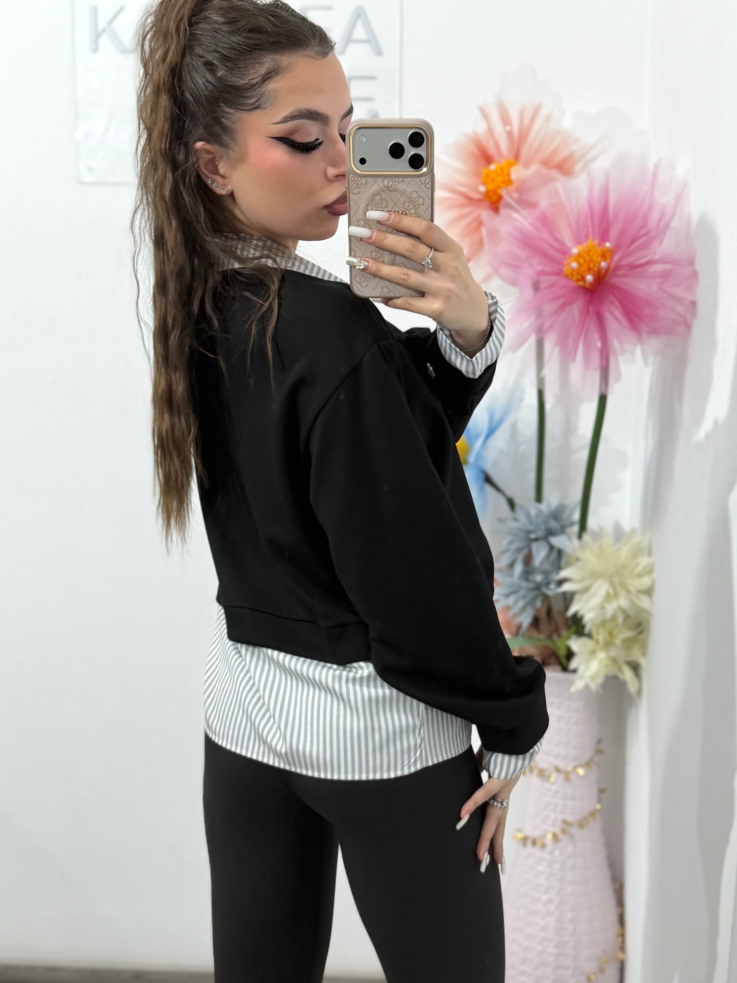 Bluză cu terminație din cămașa IASMINA